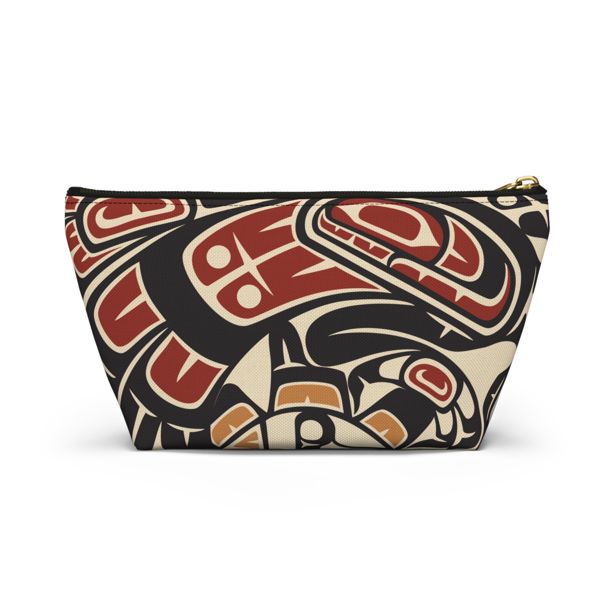 Travel Accessory Zipper Pouch - Classic Tribal Raven Print - Northern Spiritlines™