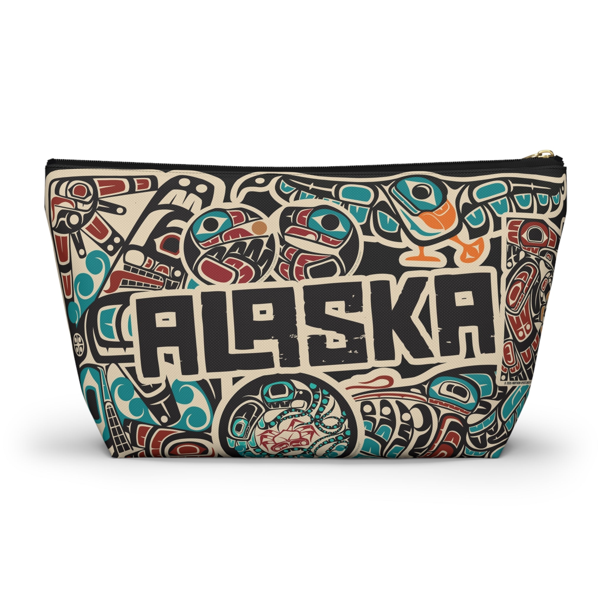 Travel Accessory Zipper Pouch - AK Sticker Bomb - AK State Line™ Collection