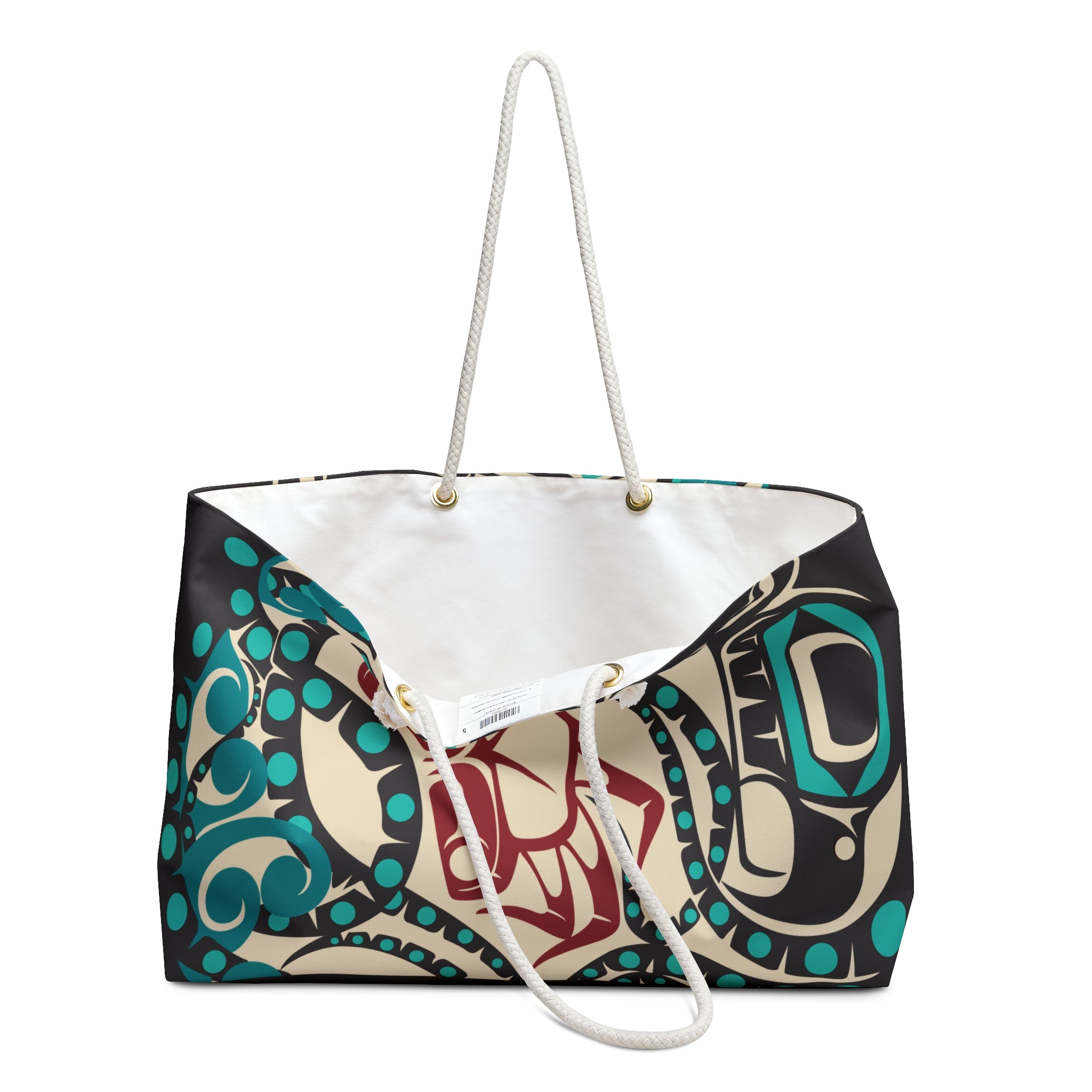 Weekender Tote Bag - Classic Tribal Octopus Print - Northern Spiritlines™