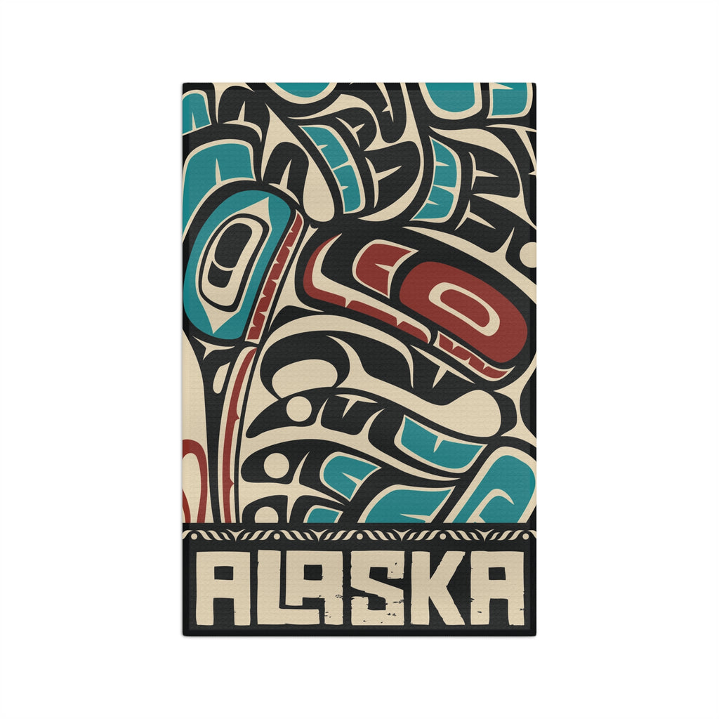 Tea Towel | 18x30" Waffle Weave | Alaska Tribal Hummingbird | Stateline™ Collection