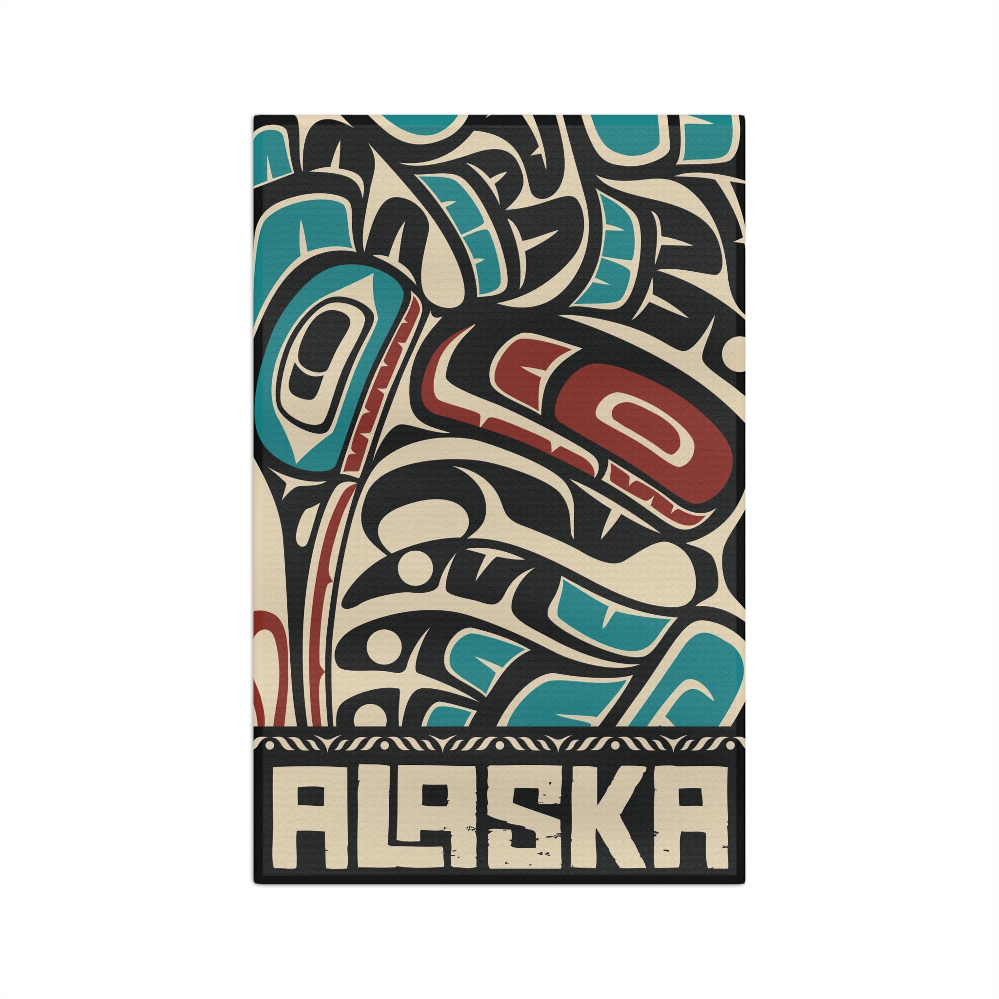 Tea Towel | 18x30" Waffle Weave | Alaska Tribal Hummingbird | Stateline™ Collection