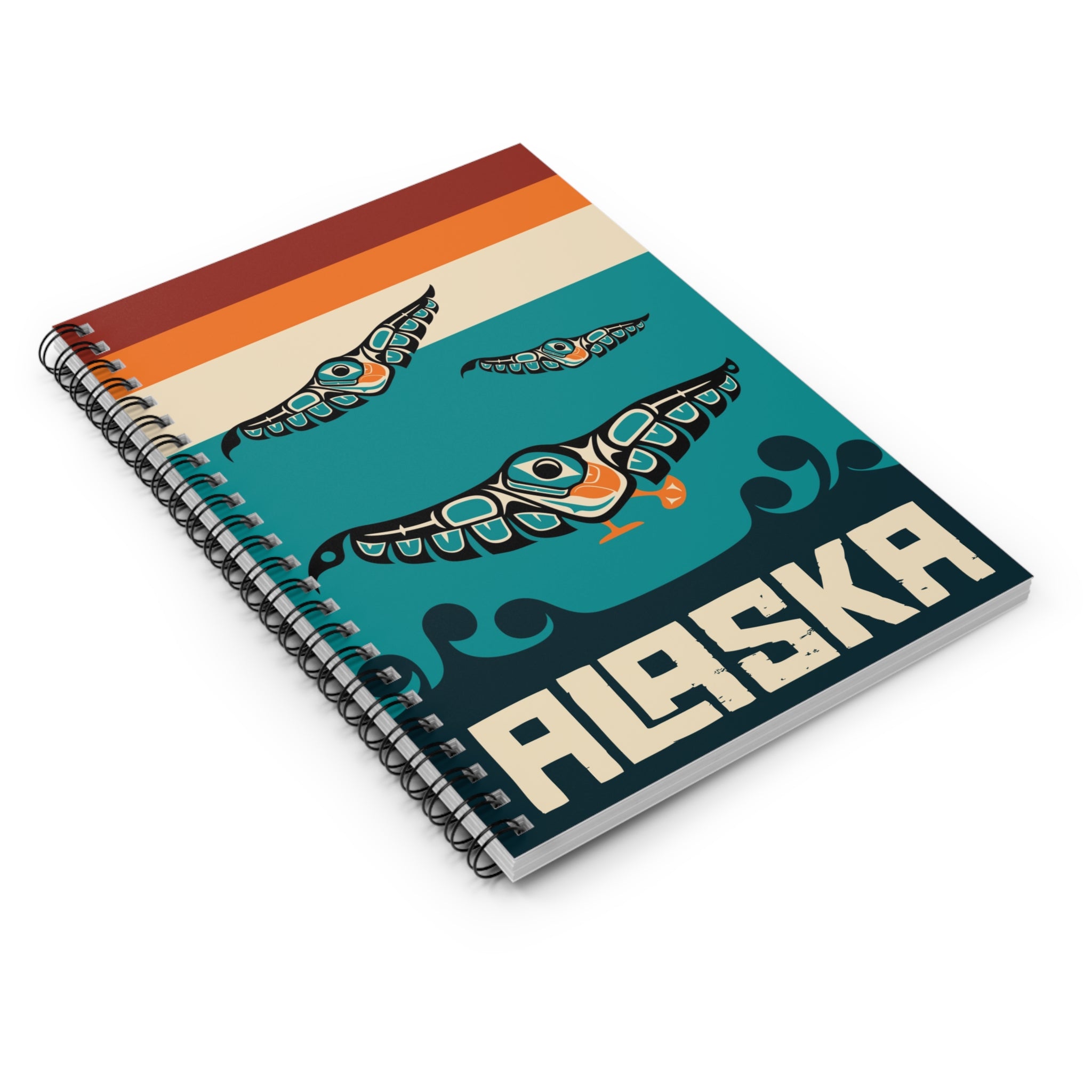 Spiral Notebook, Journal |  Alaska Tribal Puffins | Stateline™ Collection