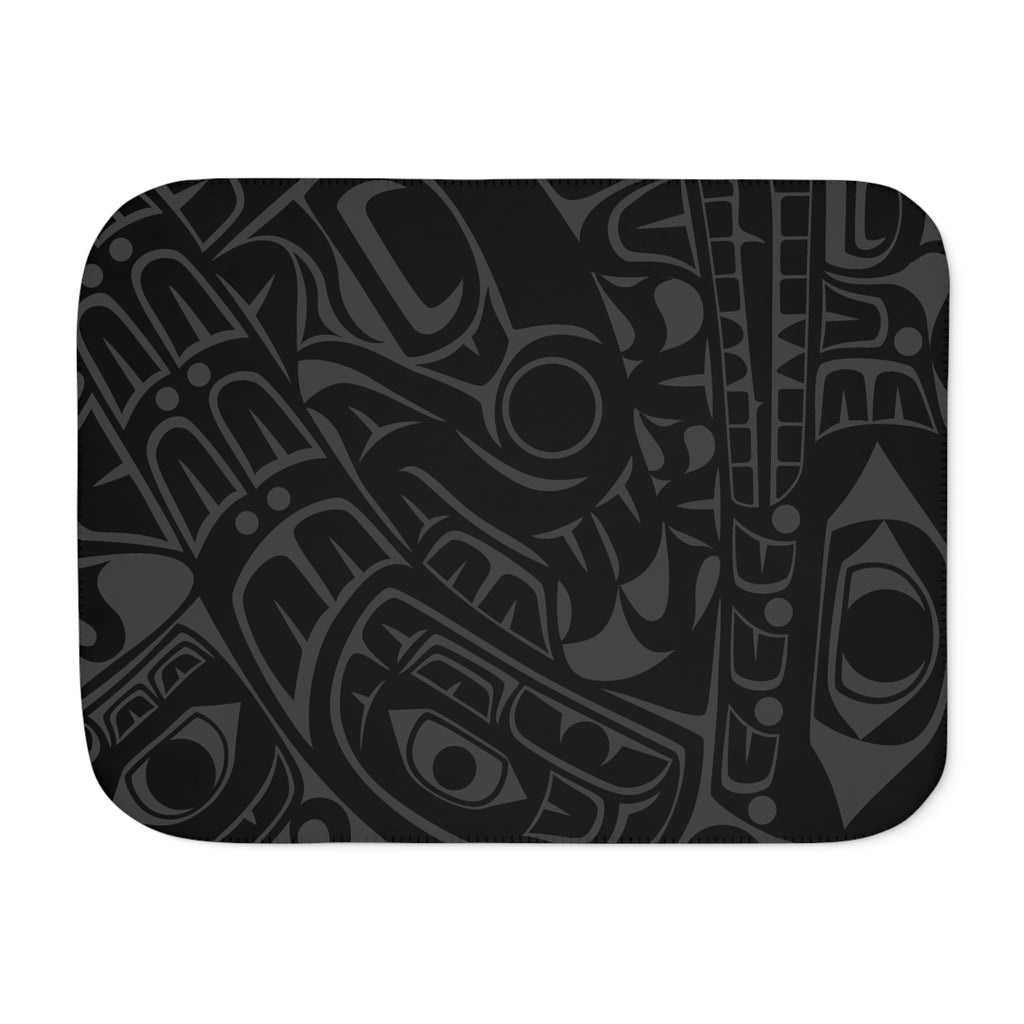 Sherpa Fleece Blanket - Classic Smoky Tribal Print - Northern Spiritlines™