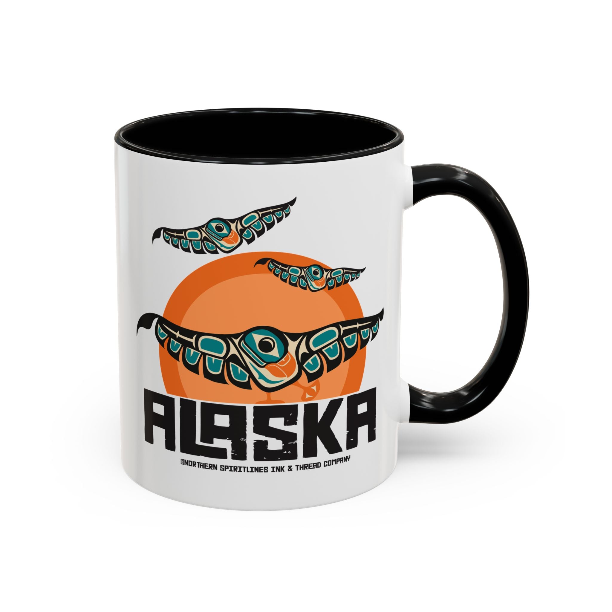 11 oz. Coffee Mug - Alaska Tribal Puffin - AK State Line™ Collection