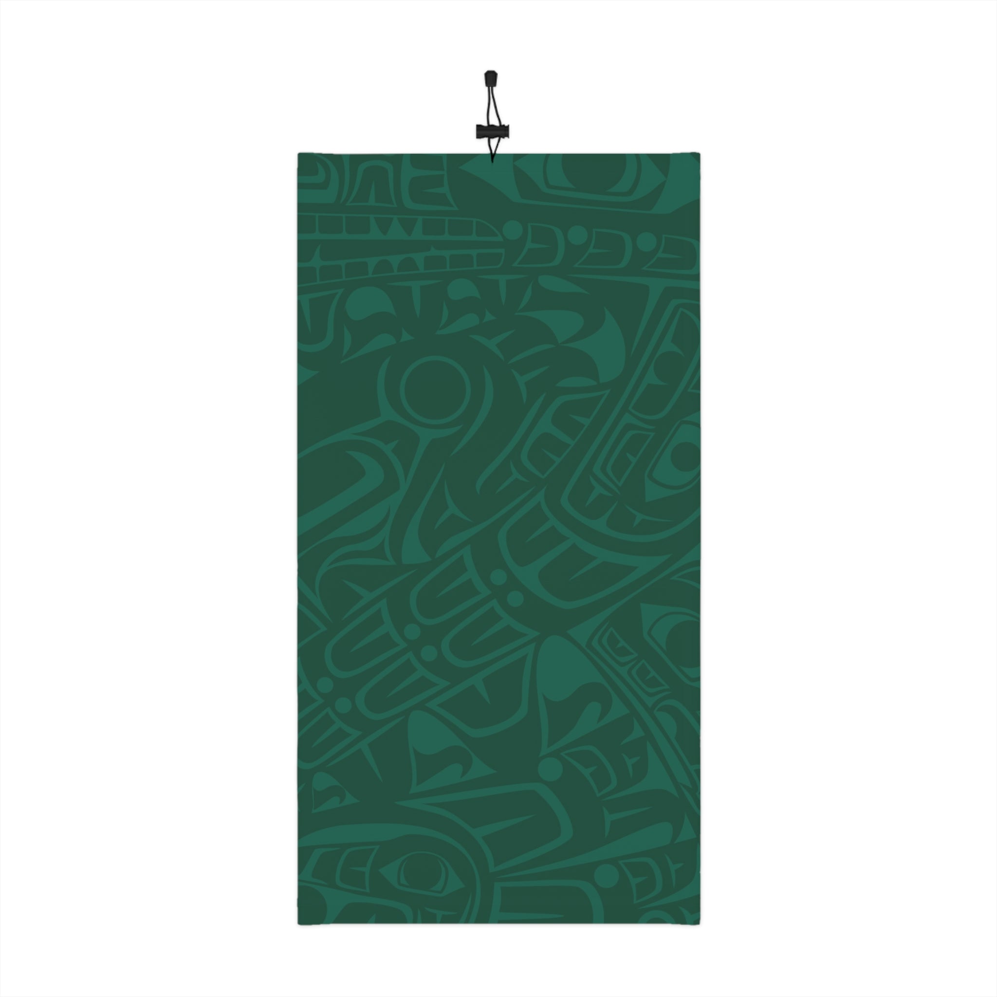 Neck Gaiter, Headband with Drawstring - Classic Tribal Print in Spruce - Northern Spiritlines™