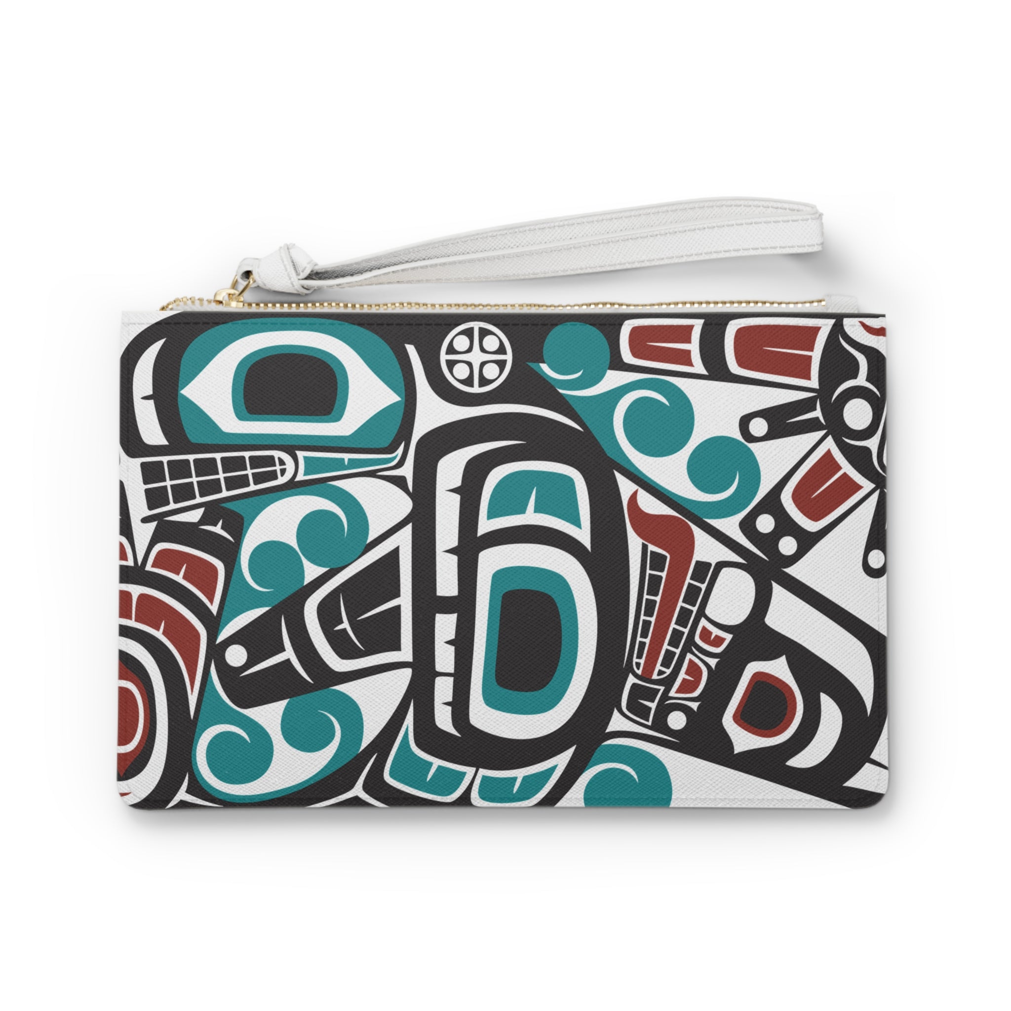 Zipper Wristlet Clutch Bag - Classic Tribal Orca - Northern Spiritlines™