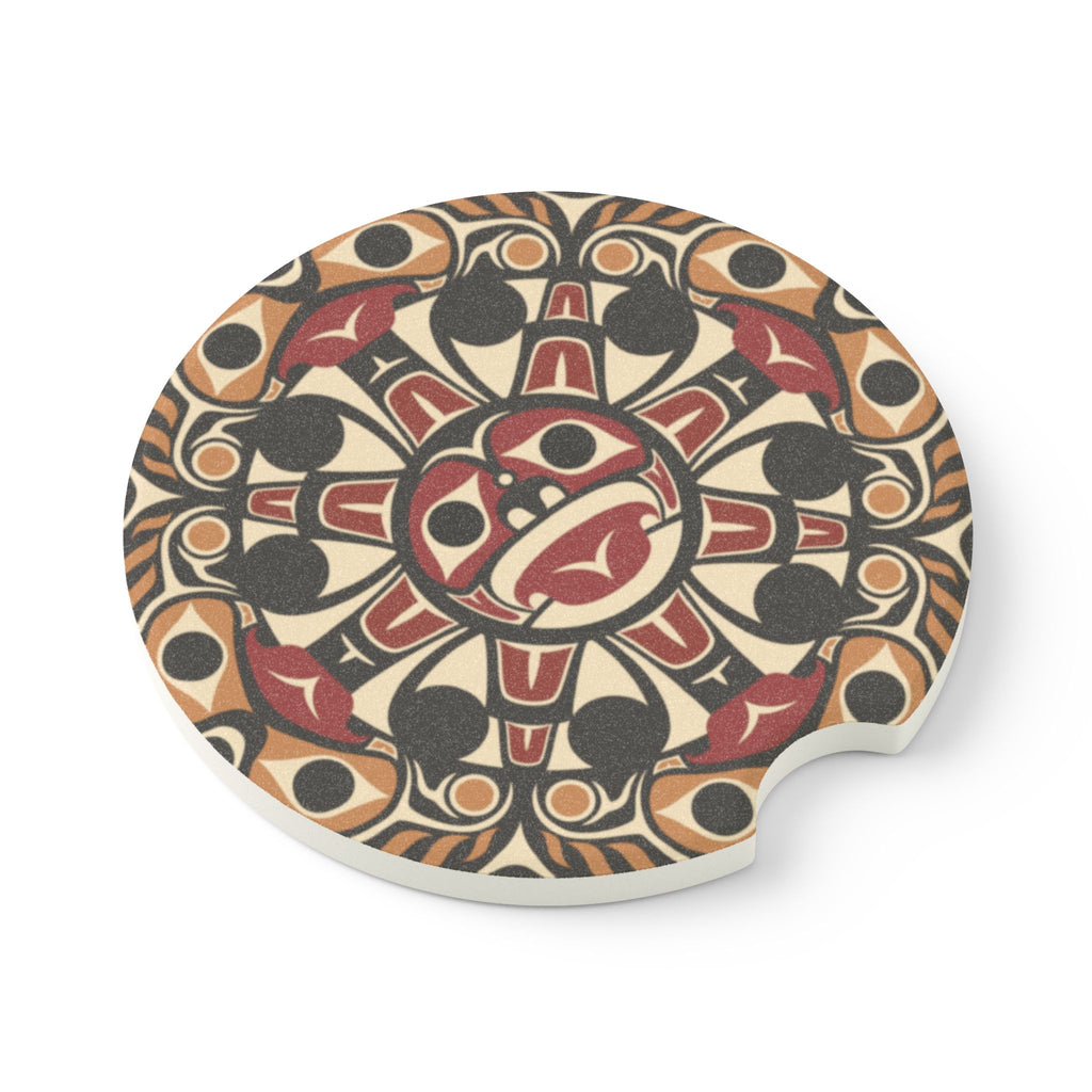 Soapstone Car Coaster - Classic Tribal Sun Print - Northern Spiritlines™