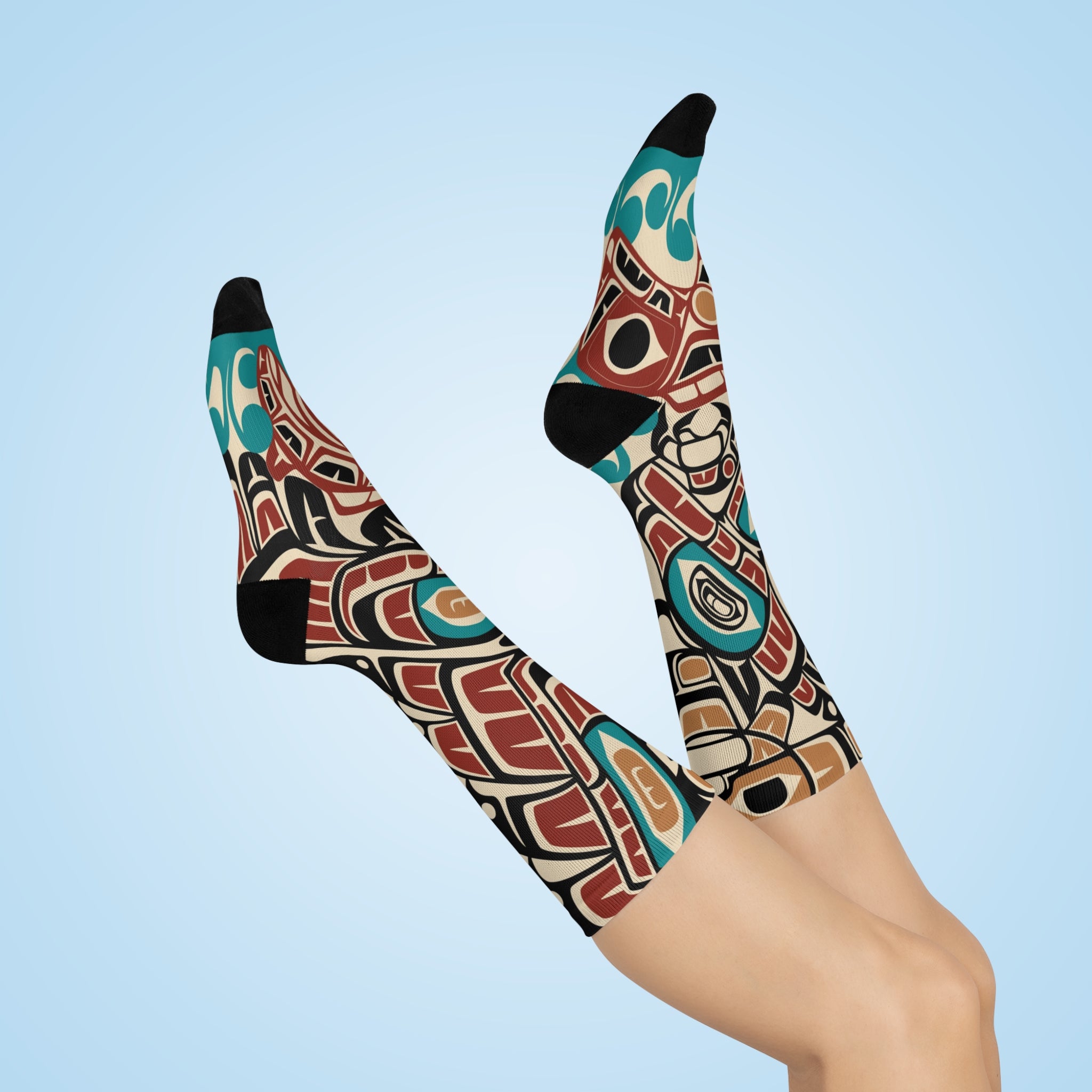 Socks | Classic Tribal Eagle & Salmon | Signature Collection