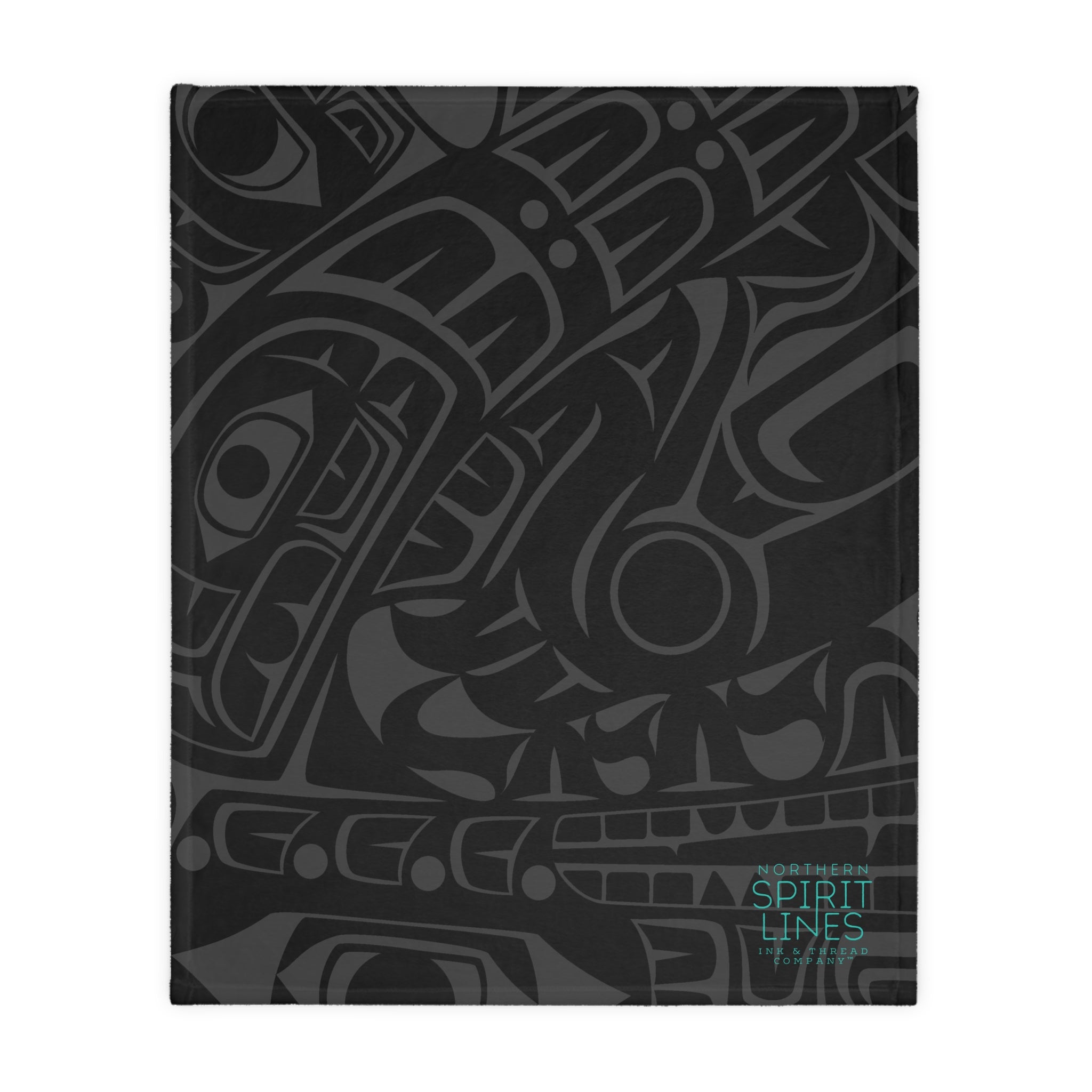 Reversible Plush Blanket - Classic Tribal Smoky Print - Northern Spiritlines™