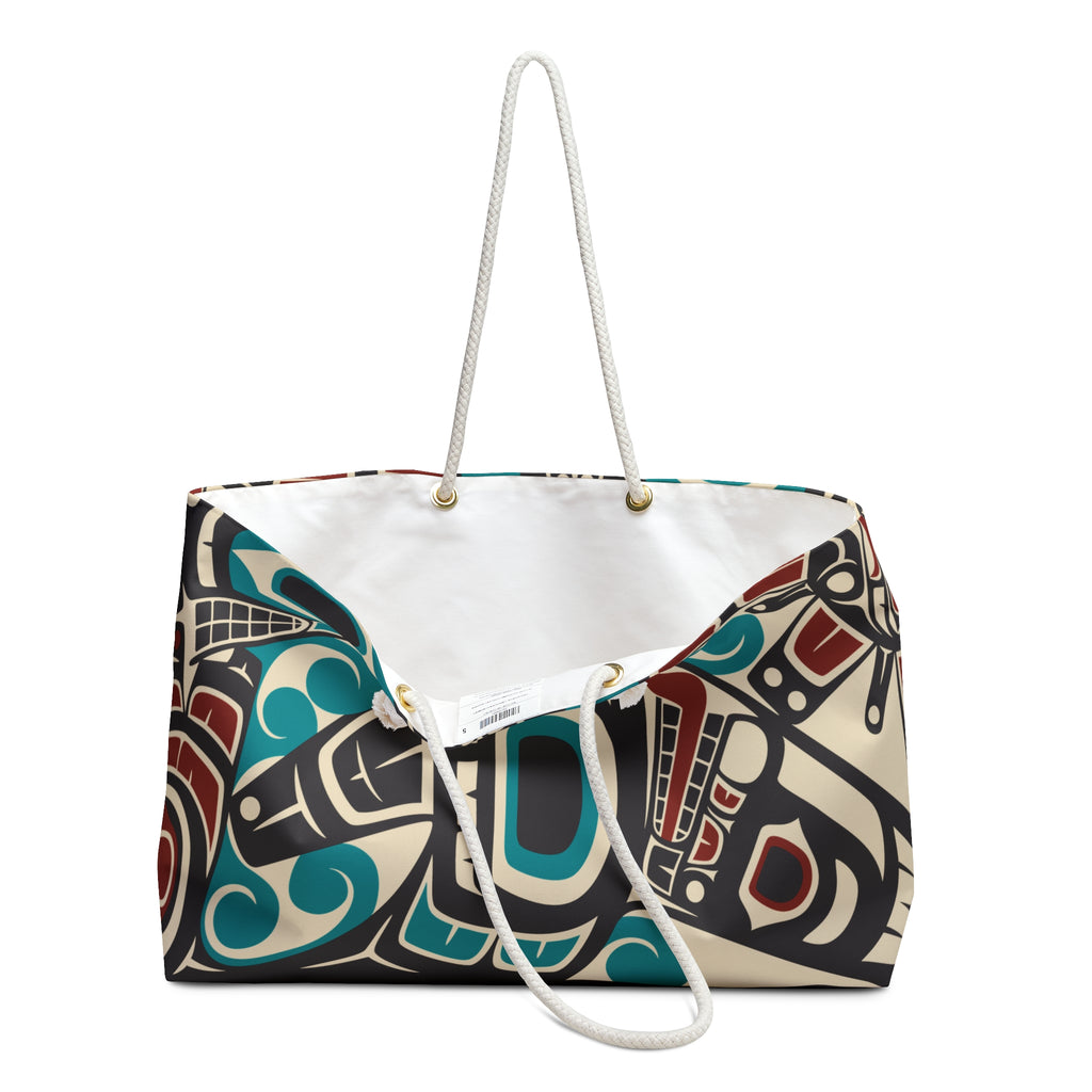 Weekender Tote Bag - Classic Tribal Orca Print - Northern Spiritlines™