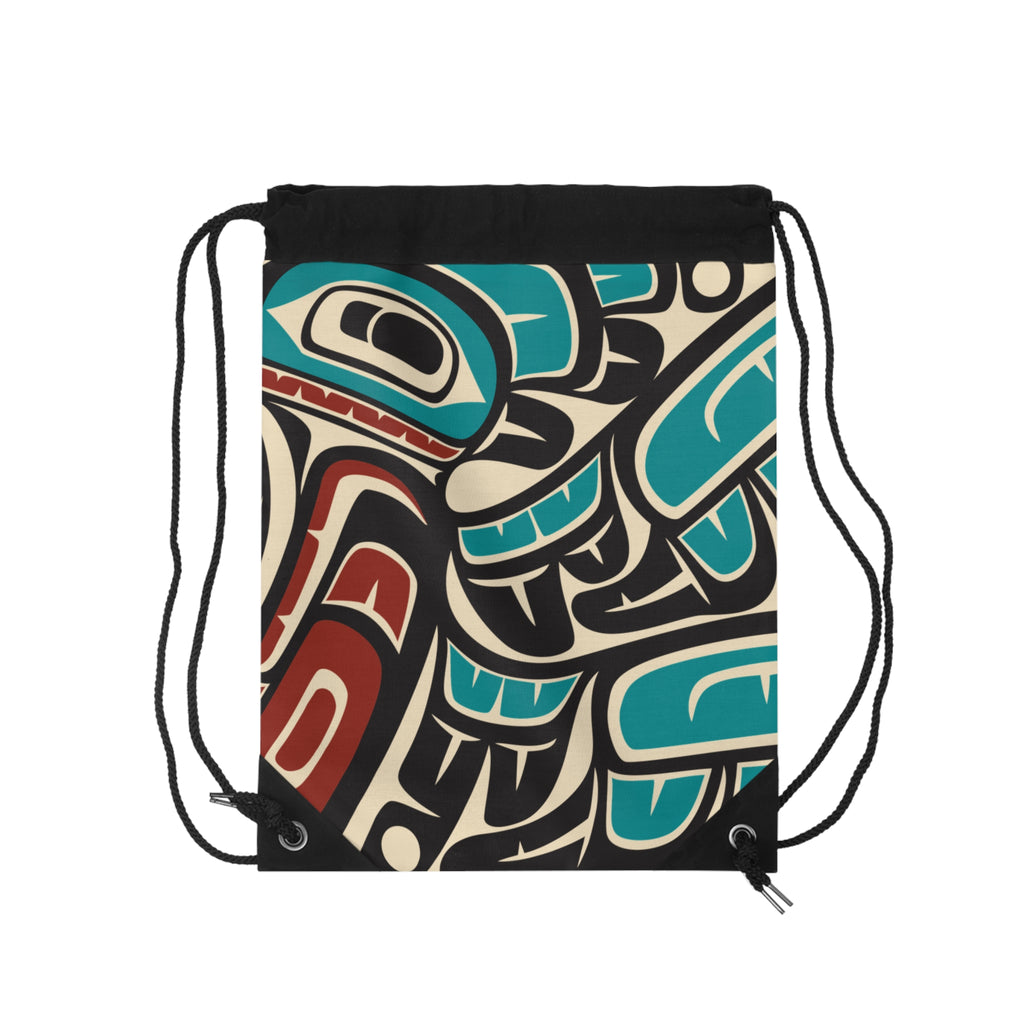 Drawstring Bag - Classic Tribal Hummingbird Print - Northern Spiritlines™