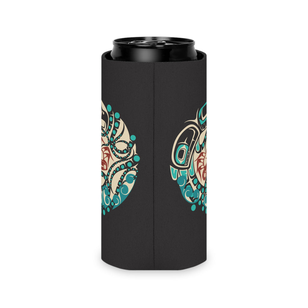 Insulated Can Cooler Koozie (Regular & Slim) Classic Tribal Octopus - Northern Spiritlines™