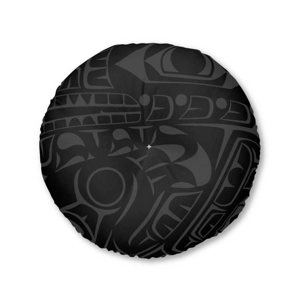 NORTHERN SPIRITLINES™ SMOKY TRIBAL PRINT XL ROUND TUFTED FLOOR PILLOW