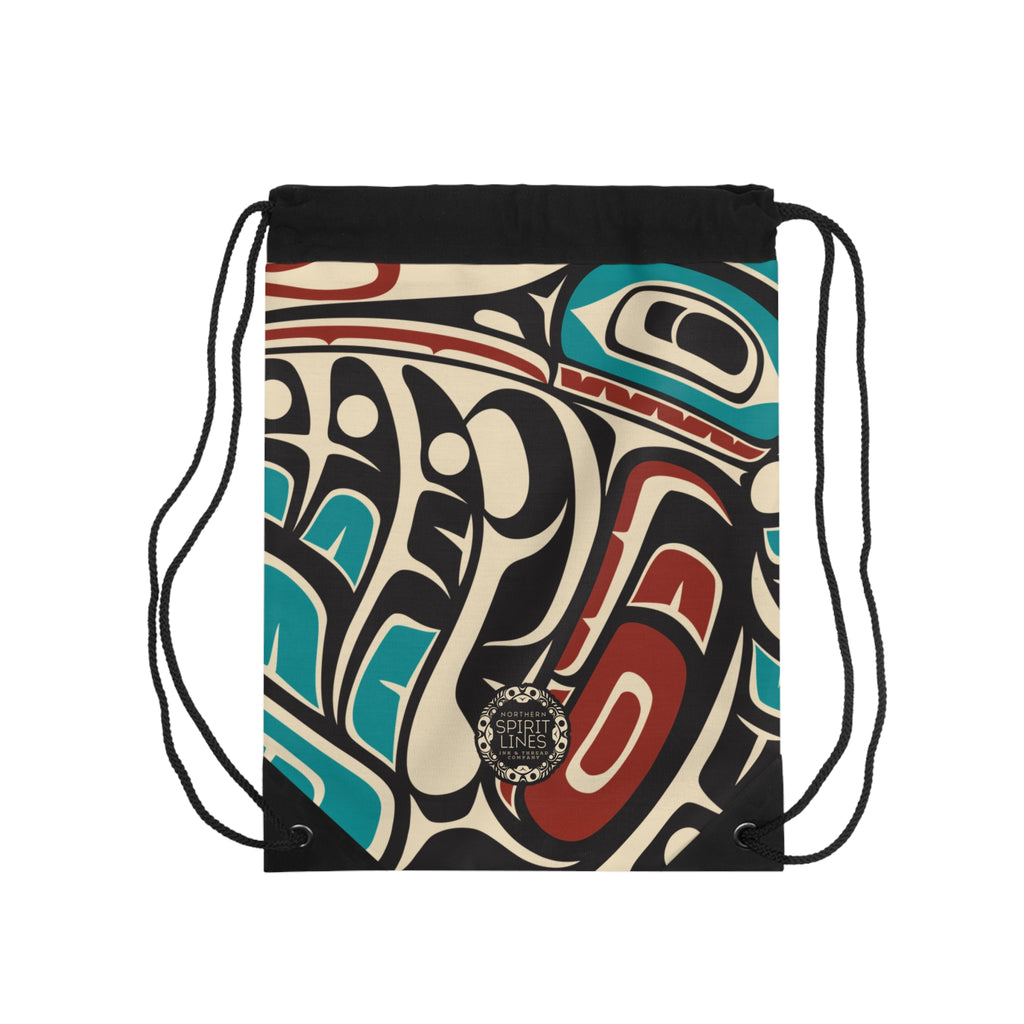 Drawstring Bag - Classic Tribal Hummingbird Print - Northern Spiritlines™