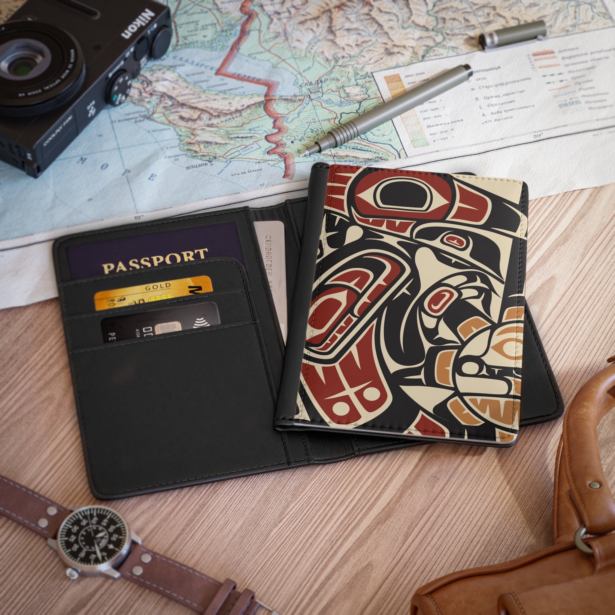 Passport Cover - Classic Tribal Raven - Northern Spiritlines™