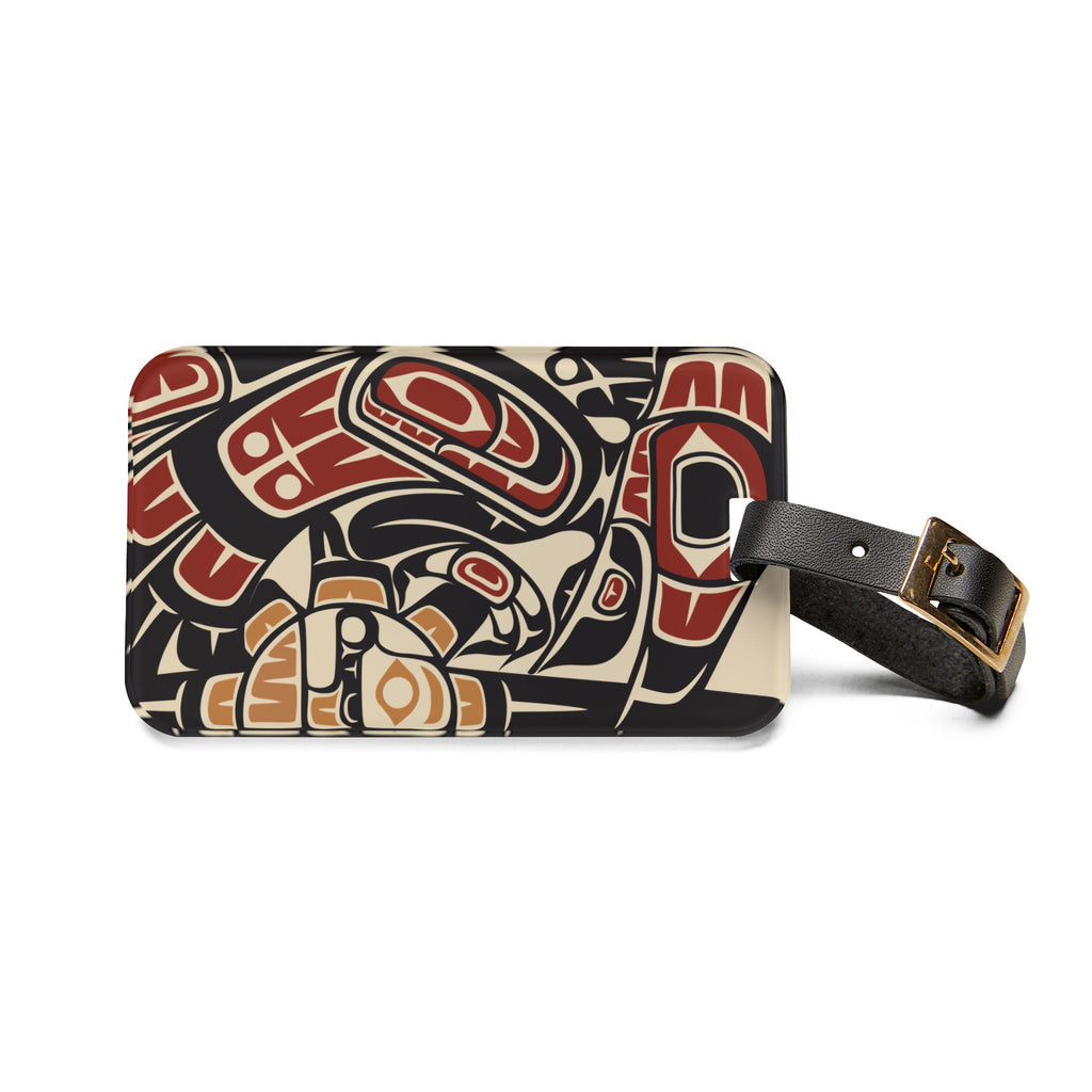 Acrylic Luggage Tag - Classic Tribal Raven - Northern Spiritlines™
