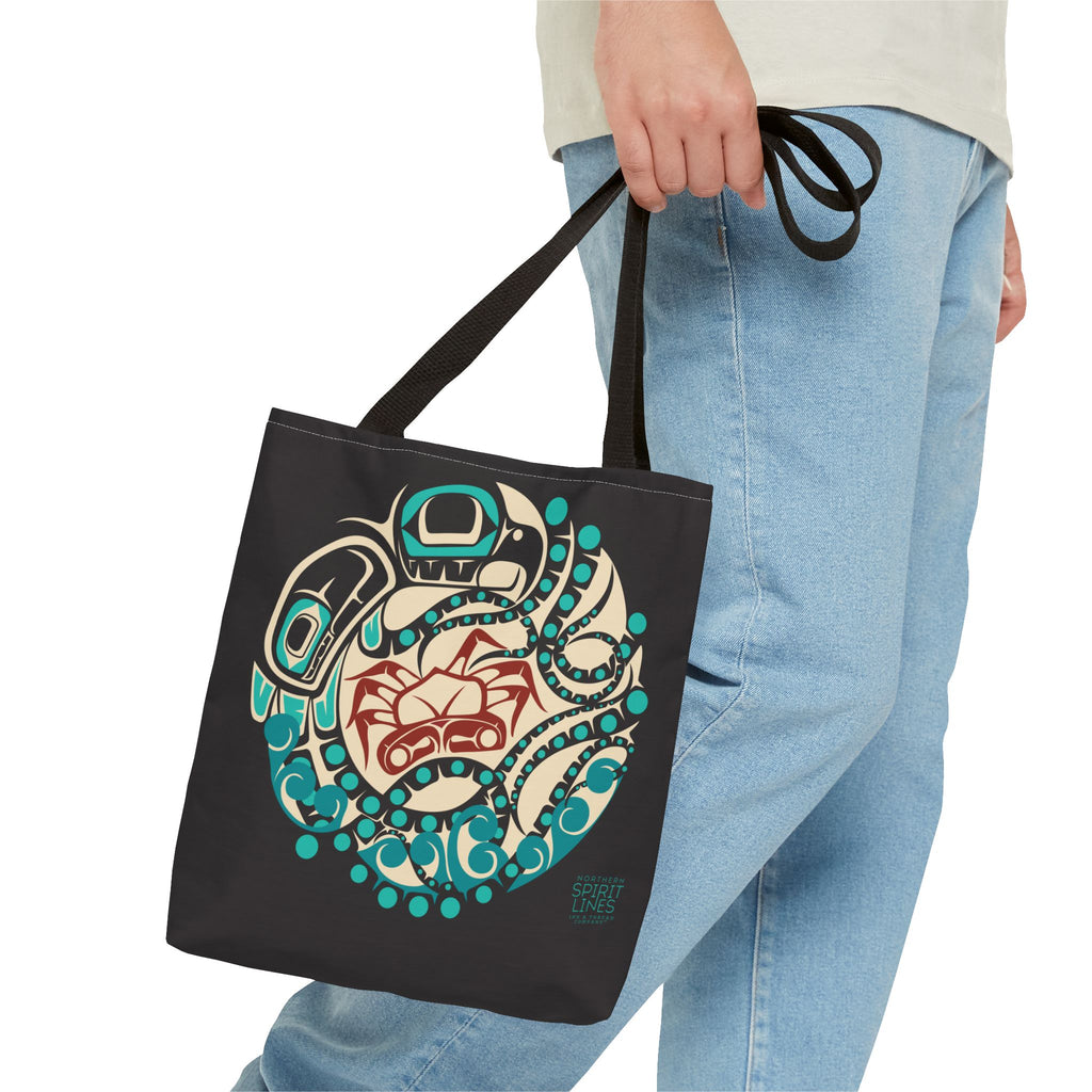 Canvas Tote Bag - Classic Tribal Octopus Print - Northern Spiritlines™