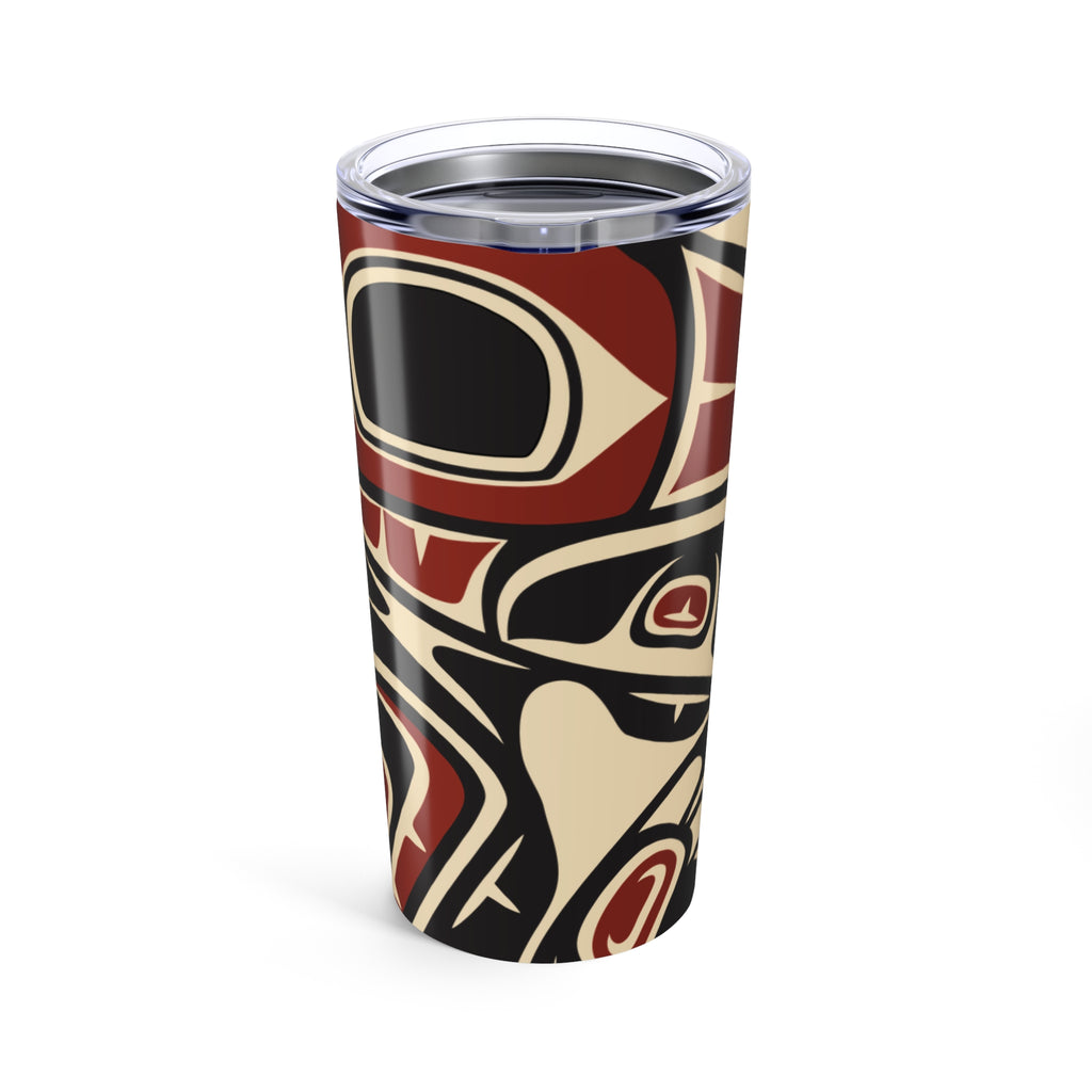 20 oz. Stainless Steel Tumbler w/ Lid - Classic Tribal Raven Print - Northern Spiritlines™