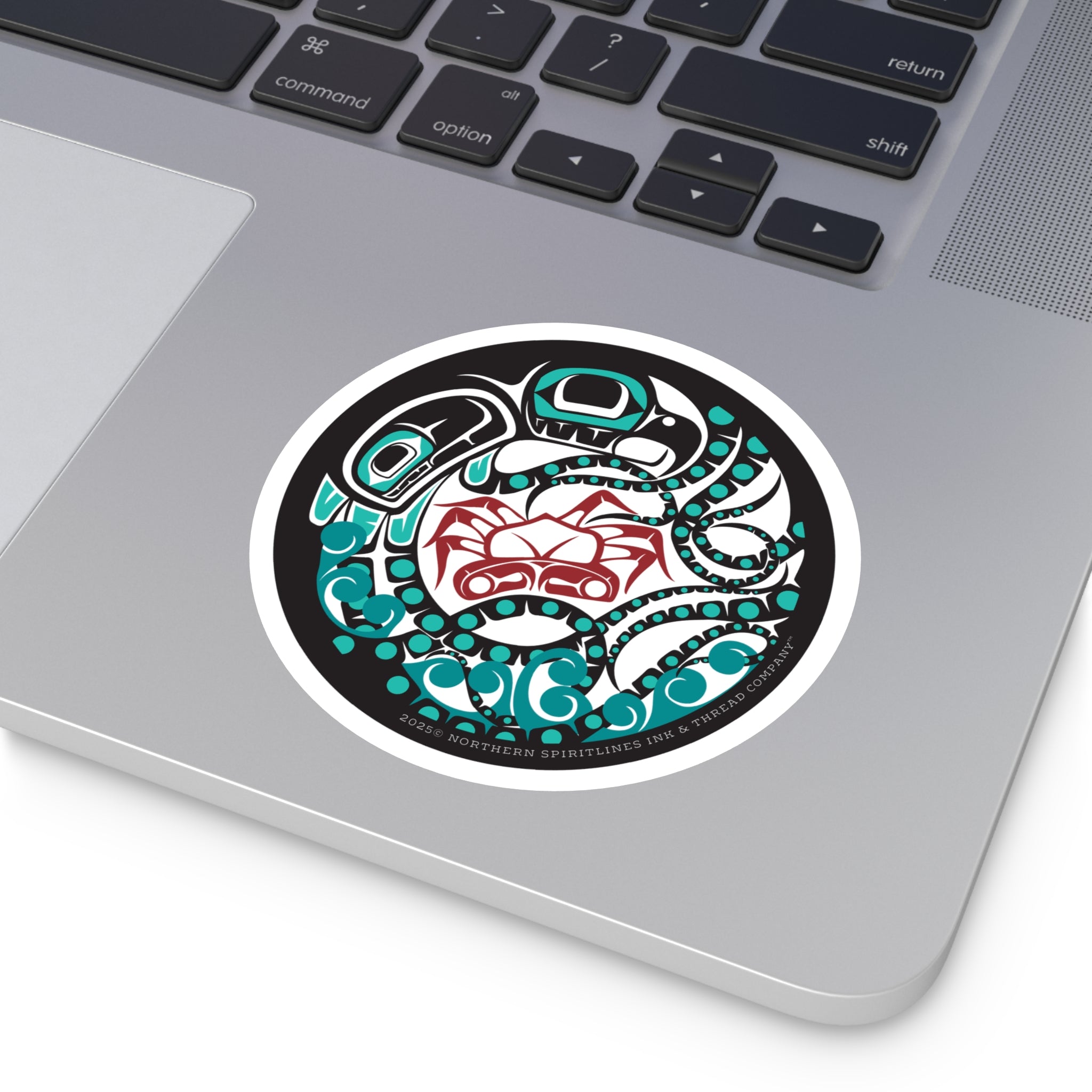 Vinyl Sticker Indoor/Outdoor - Round Tribal Octopus - Northern Spiritlines™