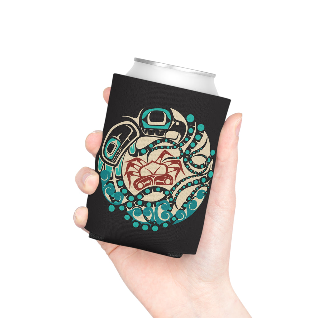Insulated Can Cooler Koozie (Regular & Slim) Classic Tribal Octopus - Northern Spiritlines™