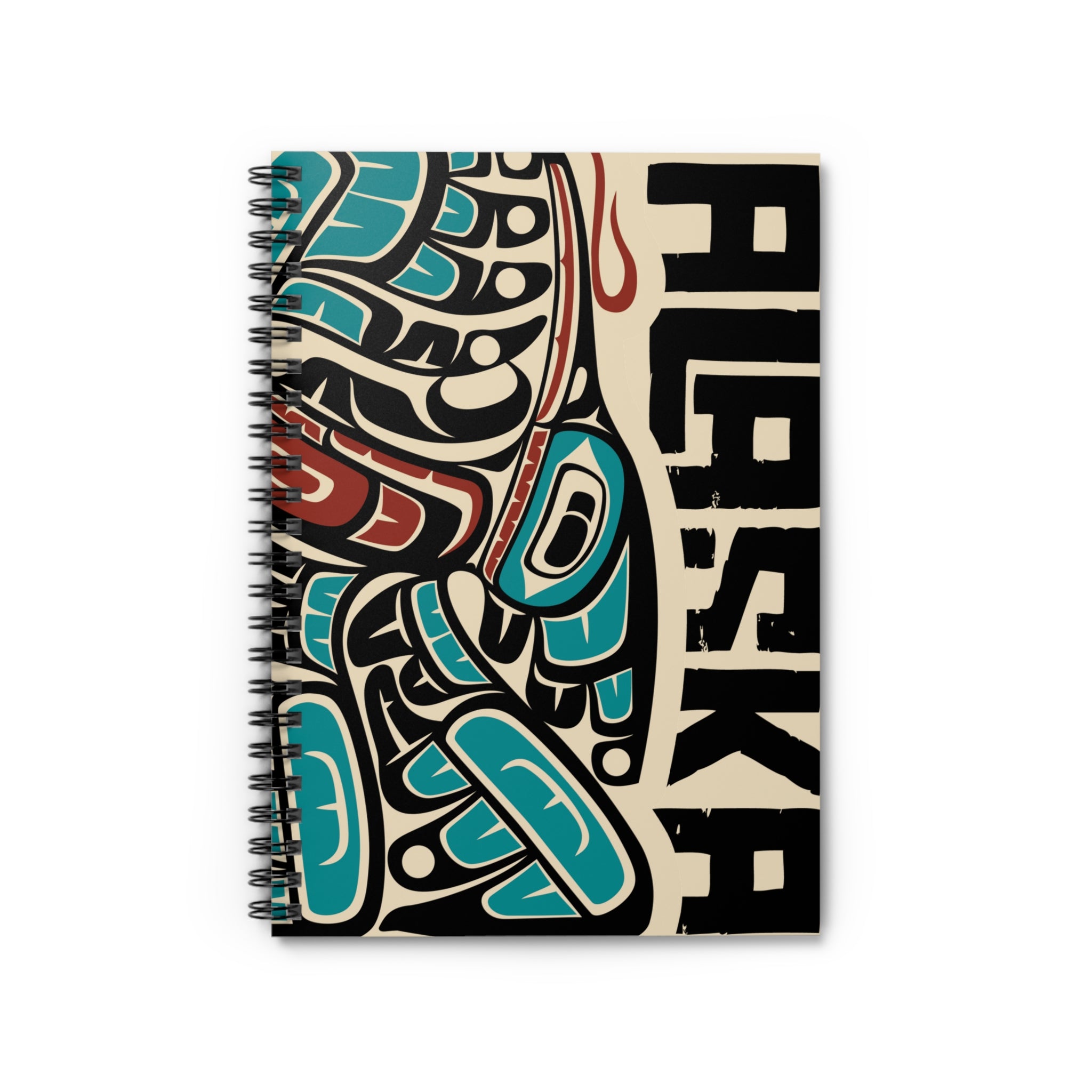 Spiral Notebook, Journal - Alaska Tribal Hummingbird - AK State Line™ Collection
