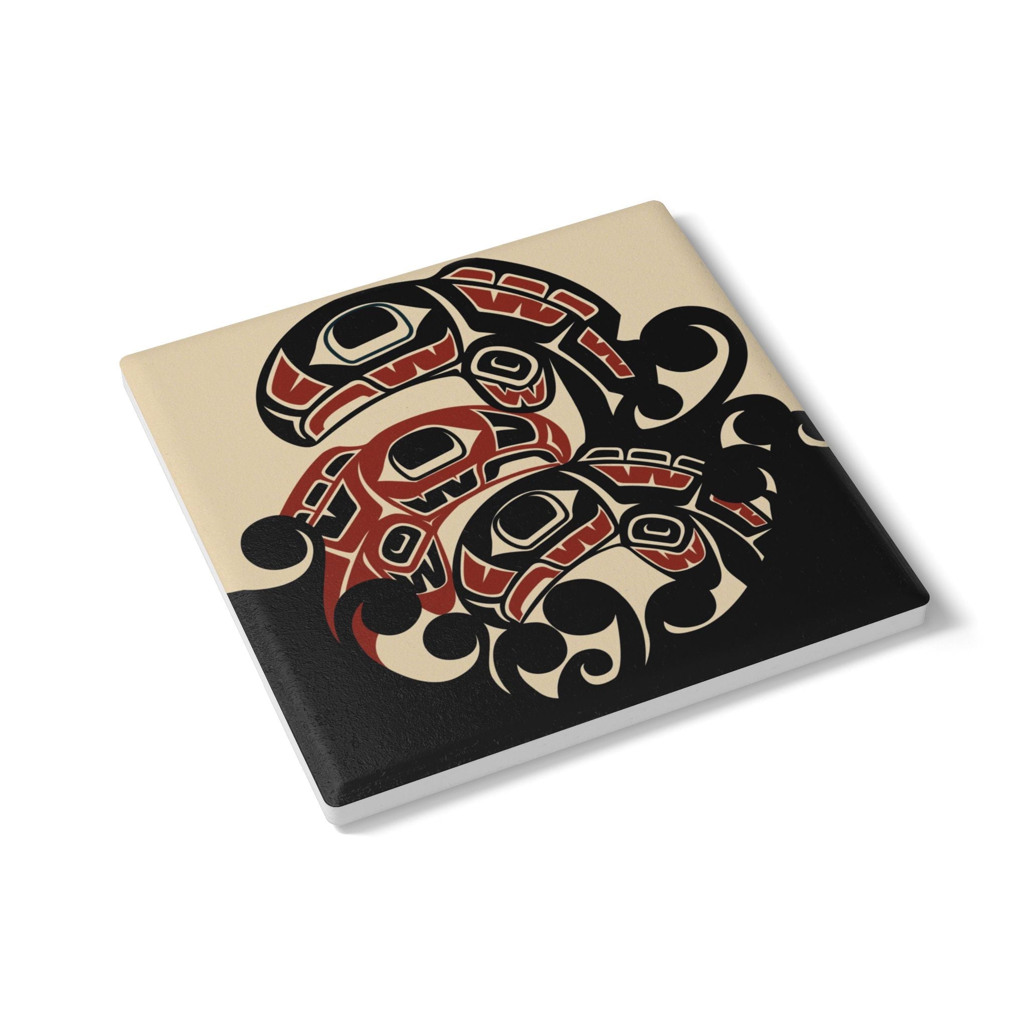 Ceramic Coaster | Classic Tribal Salmon | Signature Collection