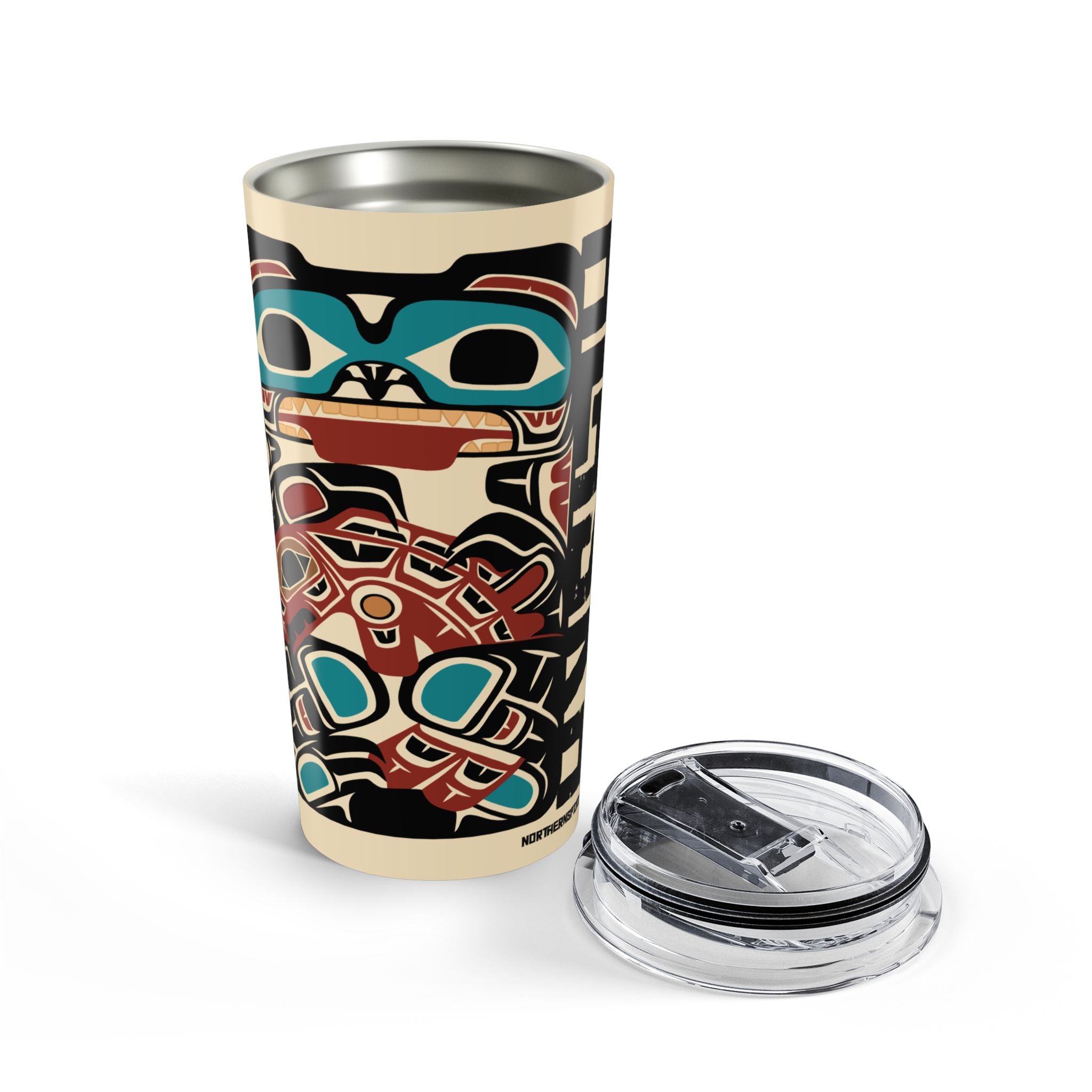 20 oz. Travel Tumbler | Alaska Bear & Salmon | Stateline™ Collection