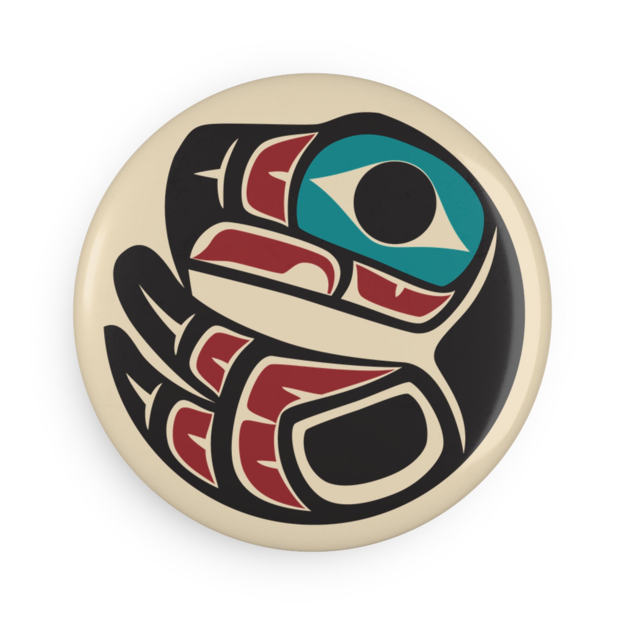 Round Metal Magnet (1 & 10 pcs) - Classic Tribal Eagle Print - Northern Spiritlines™