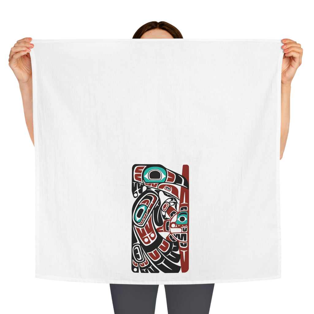 Cotton Tea Towel - Classic Tribal Raven Print - Northern Spiritlines™
