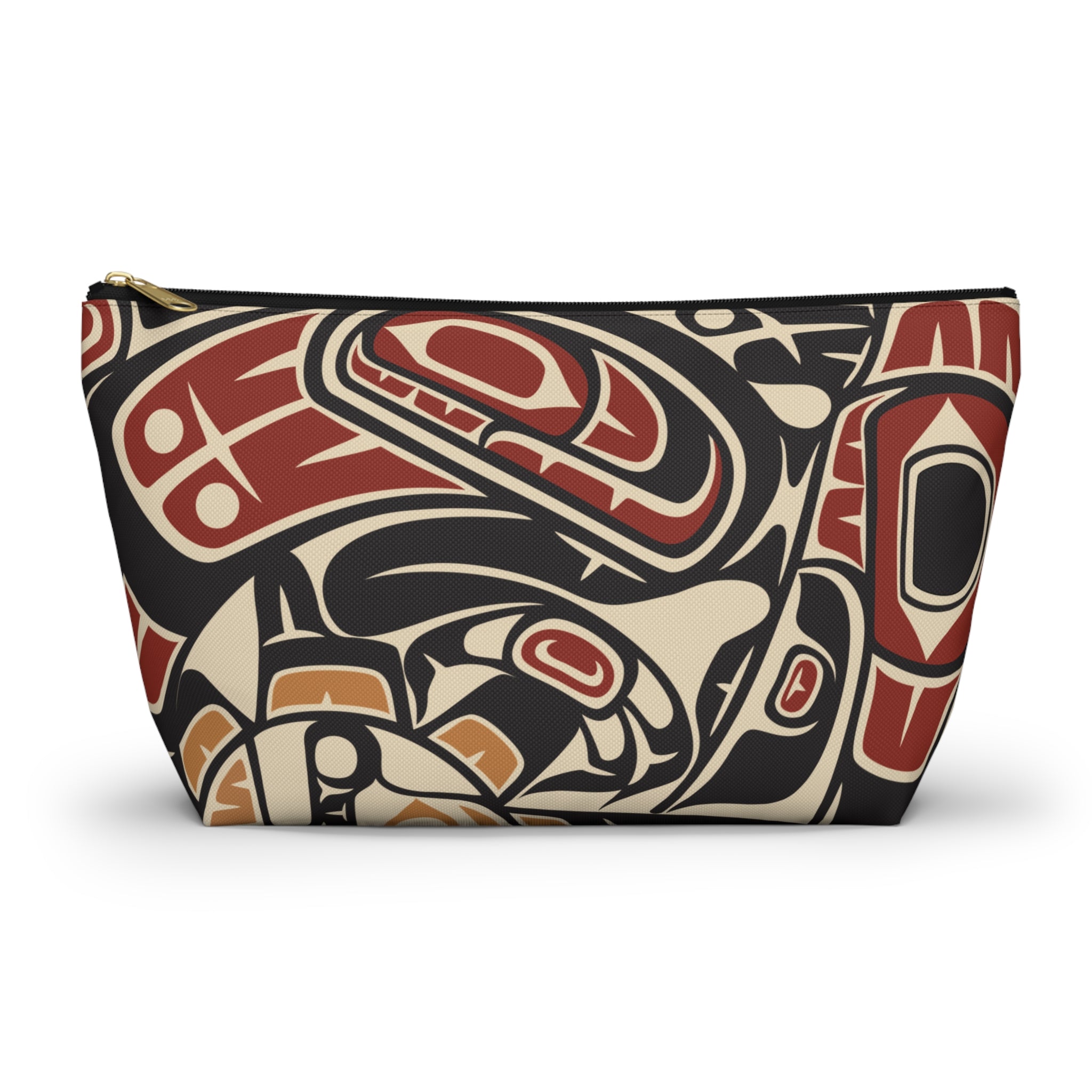 Travel Accessory Zipper Pouch - Classic Tribal Raven Print - Northern Spiritlines™