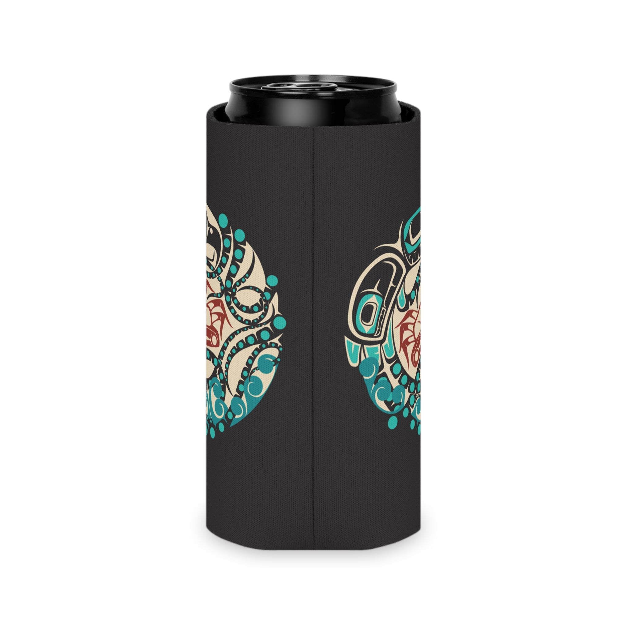 Insulated Can Cooler Koozie (Regular & Slim) Classic Tribal Octopus - Northern Spiritlines™