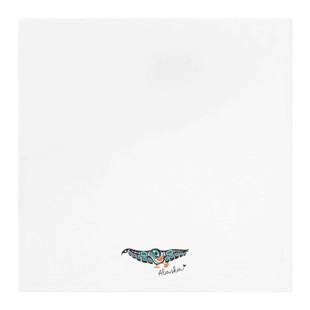 Cotton Tea Towel - Alaska Tribal Puffin - AK State Line™ Collection