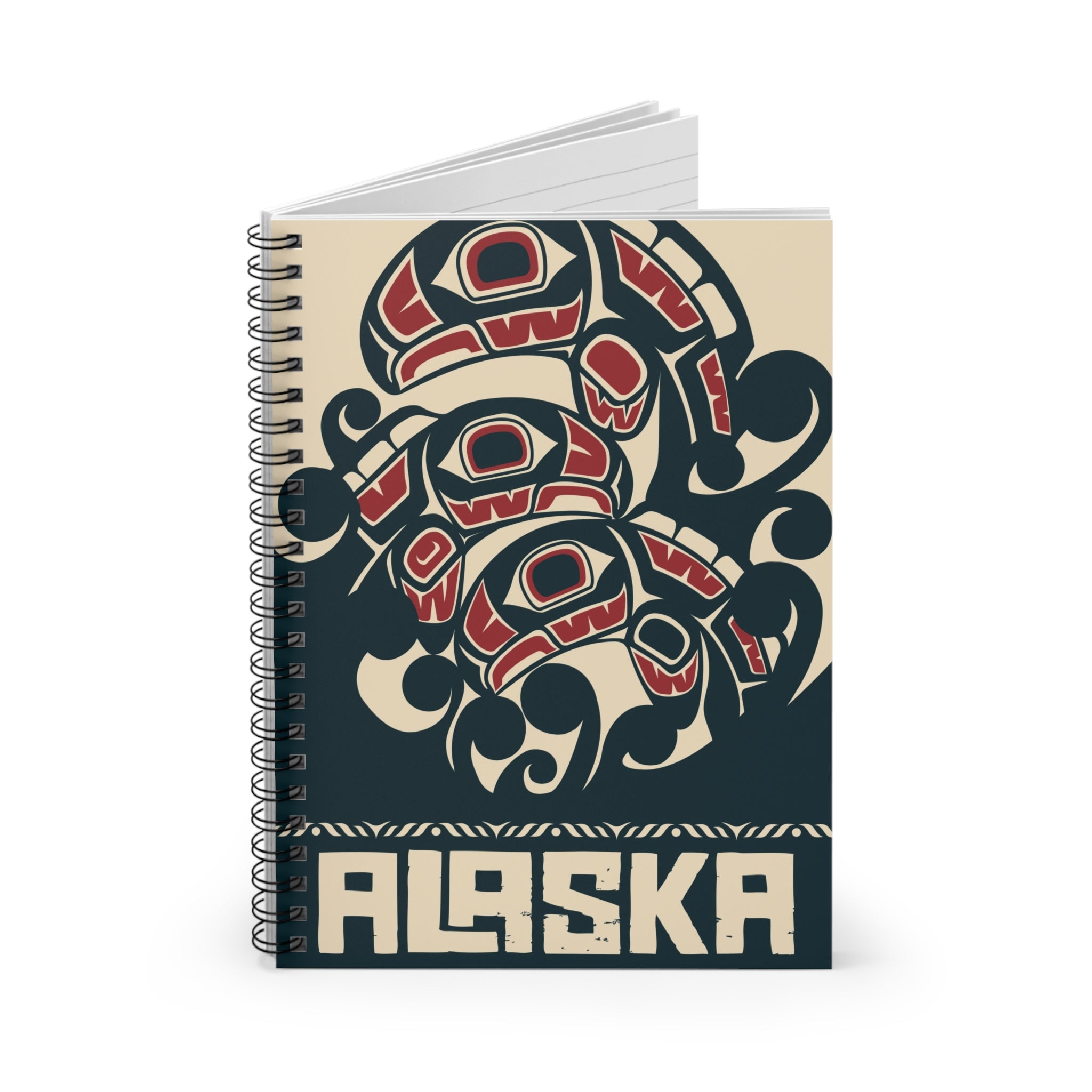 Spiral Notebook, Journal |  Alaska Tribal Salmon | Stateline™ Collection