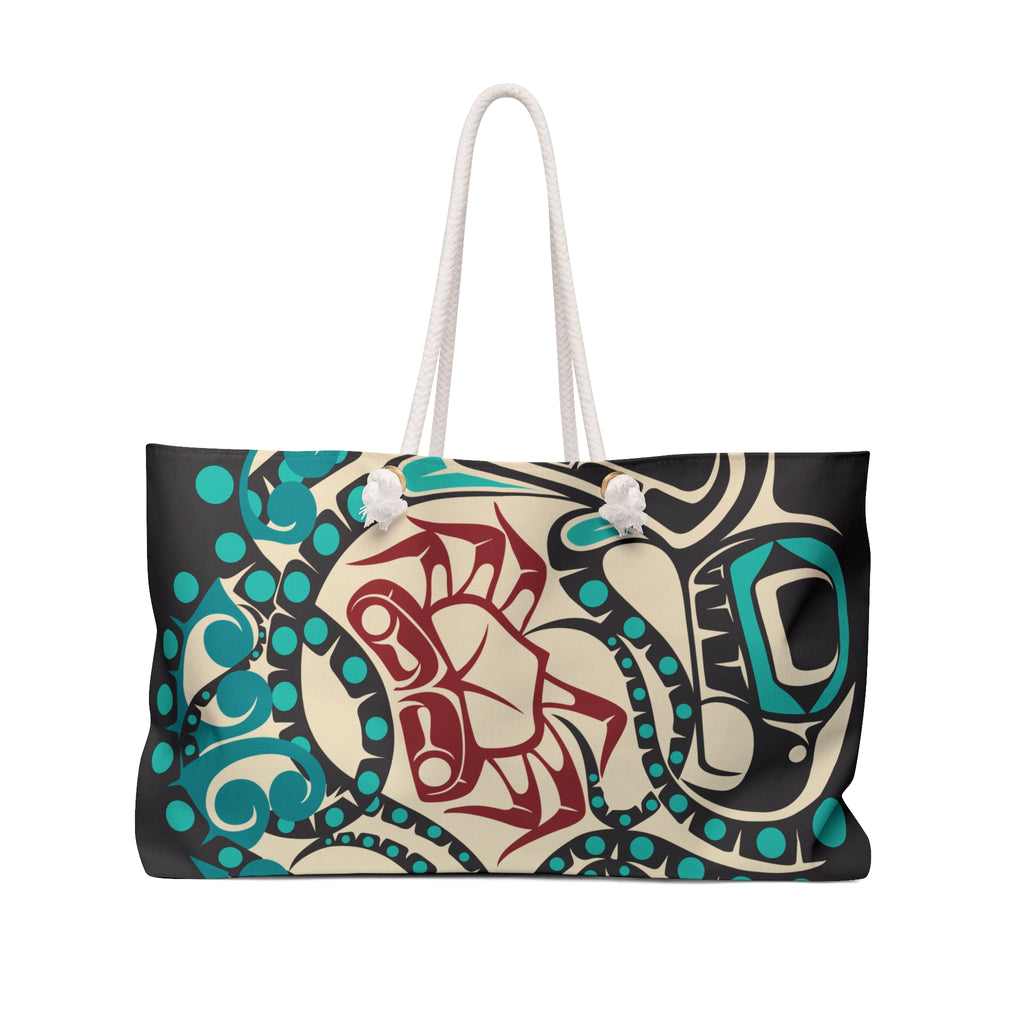 Weekender Tote Bag - Classic Tribal Octopus Print - Northern Spiritlines™