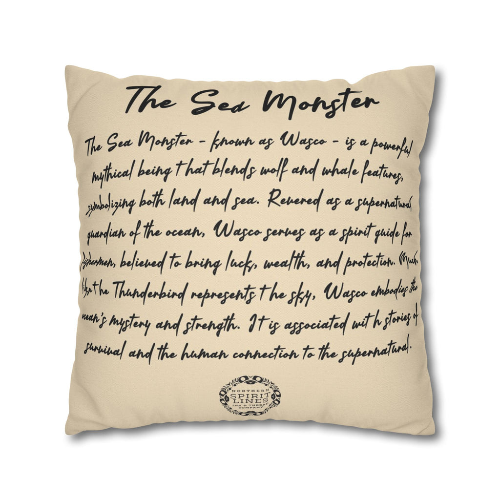 SPIRIT STORYTELLER™ THE SEA MONSTER - SPUN POLY PILLOW COVER CASE