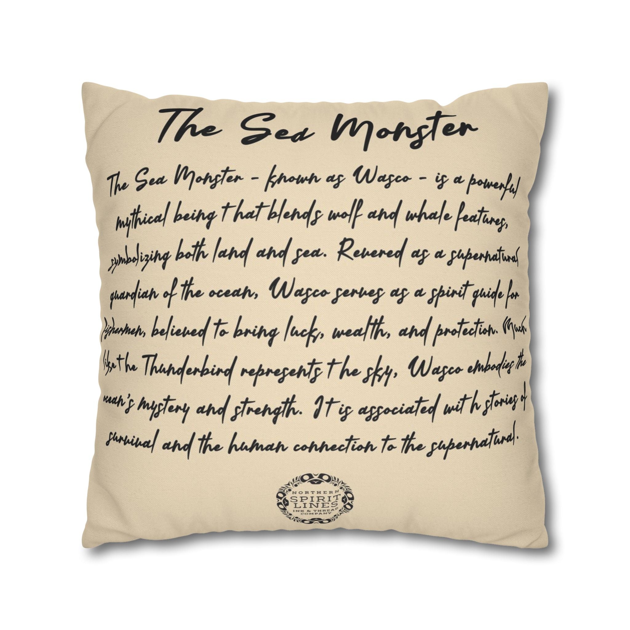 SPIRIT STORYTELLER™ THE SEA MONSTER - SPUN POLY PILLOW COVER CASE