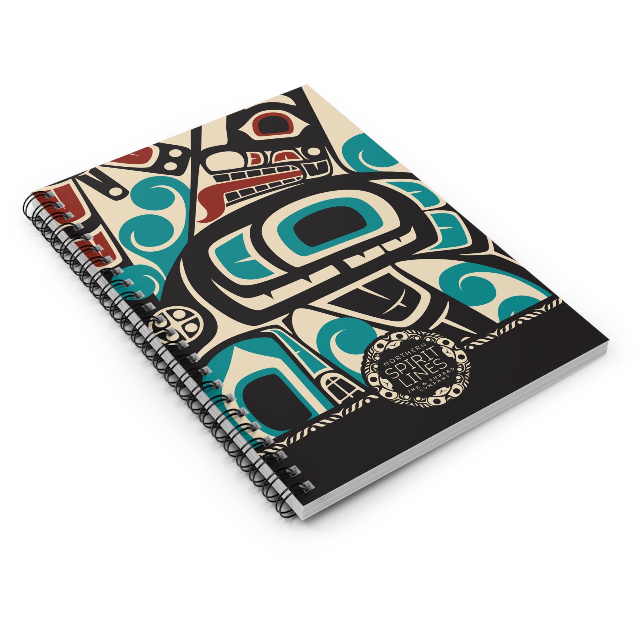 Spiral Notebook, Journal - Classic Tribal Orca Print - Northern Spiritlines™