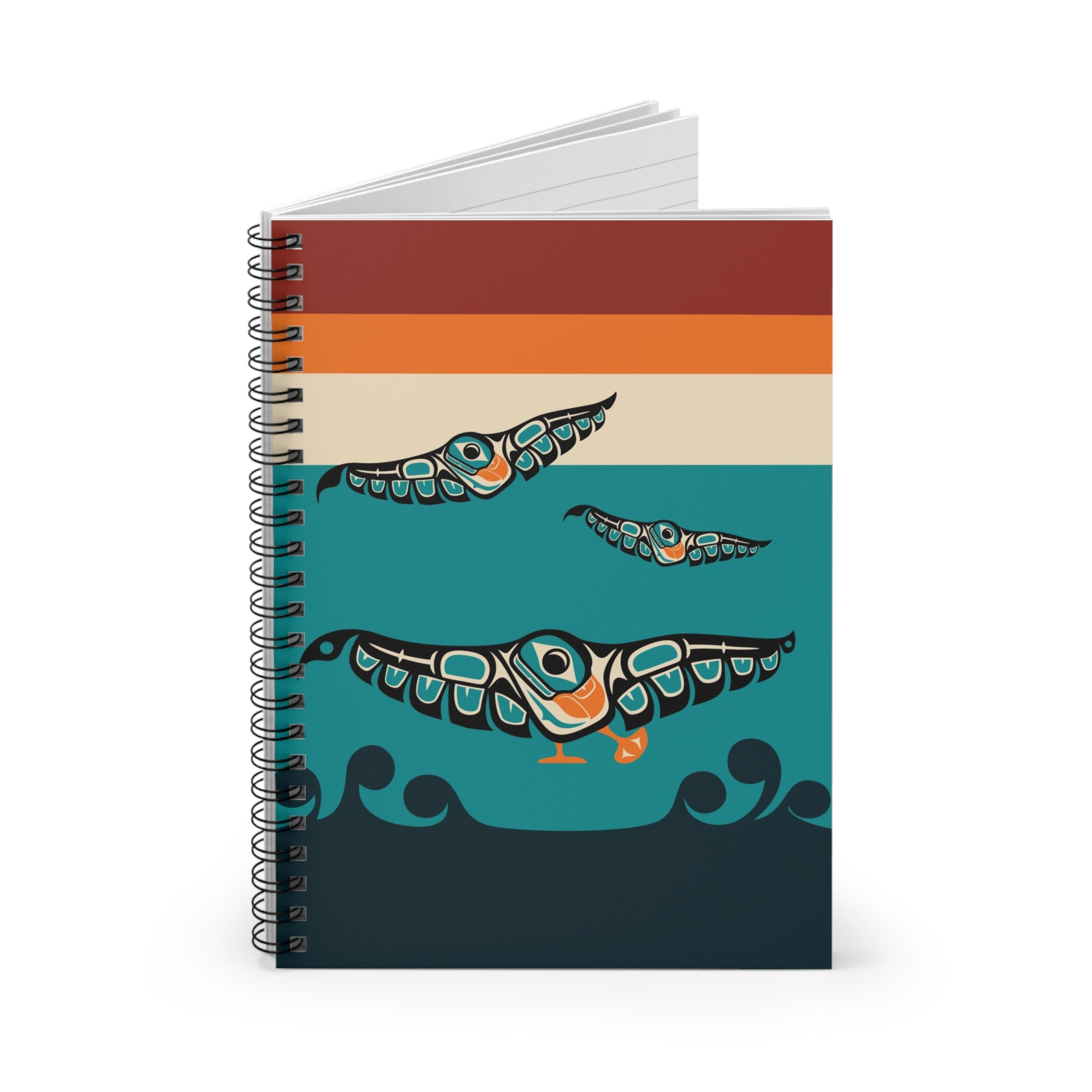 Journal - Spiral Bound | Classic Tribal Puffins | Signature Collection
