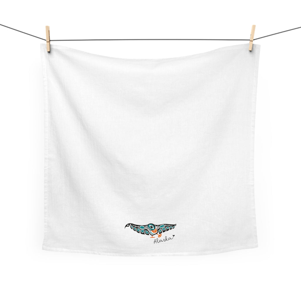 Cotton Tea Towel - Alaska Tribal Puffin - AK State Line™ Collection
