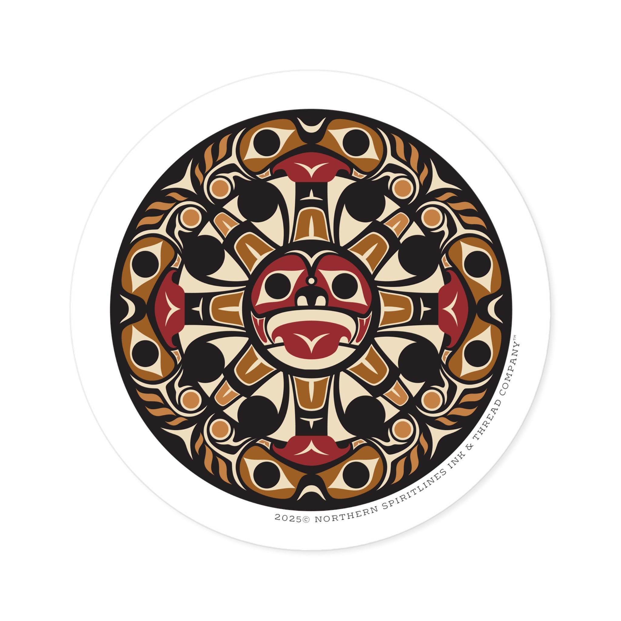 Vinyl Sticker Indoor/Outdoor - Round Tribal Sun - Northern Spiritlines™