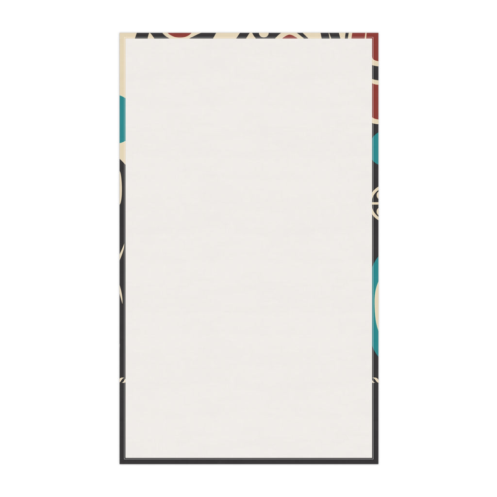 Cotton Twill Tea Towel - Rustic Alaska Tribal Orca - AK State Line™ Collection