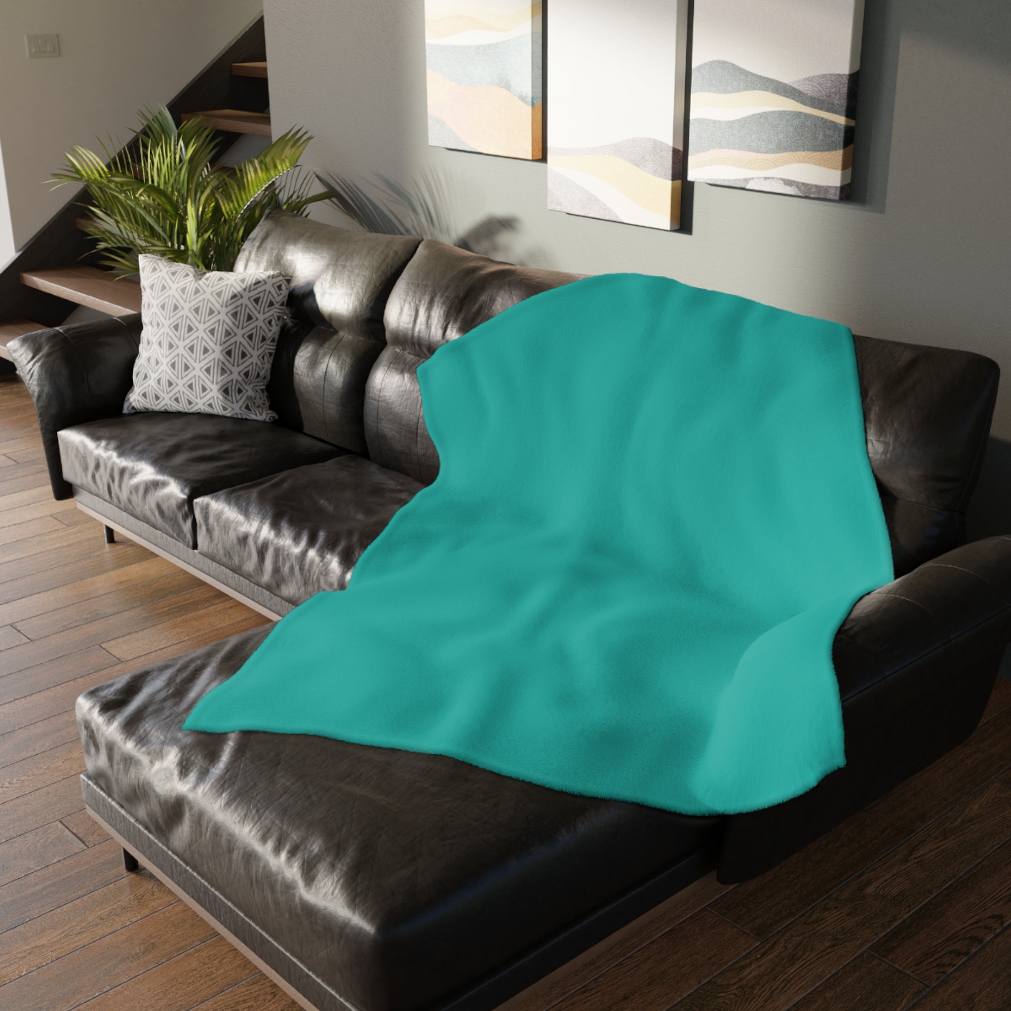 Reversible Coral Fleece Blanket | Classic Tribal Octopus | Northern Spiritlines™ Signature