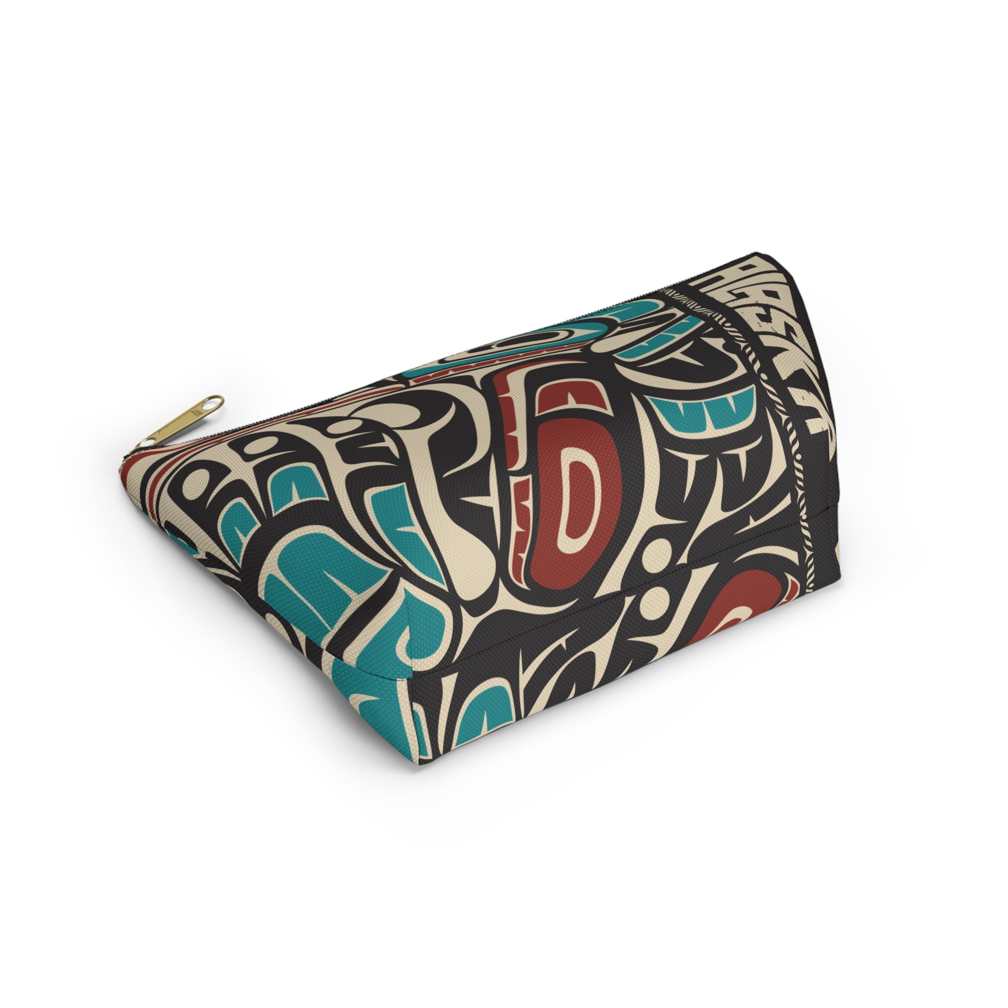 Copy of Travel Accessory Zipper Pouch - Rustic Alaska Tribal Hummingbird - AK State Line™ Collection
