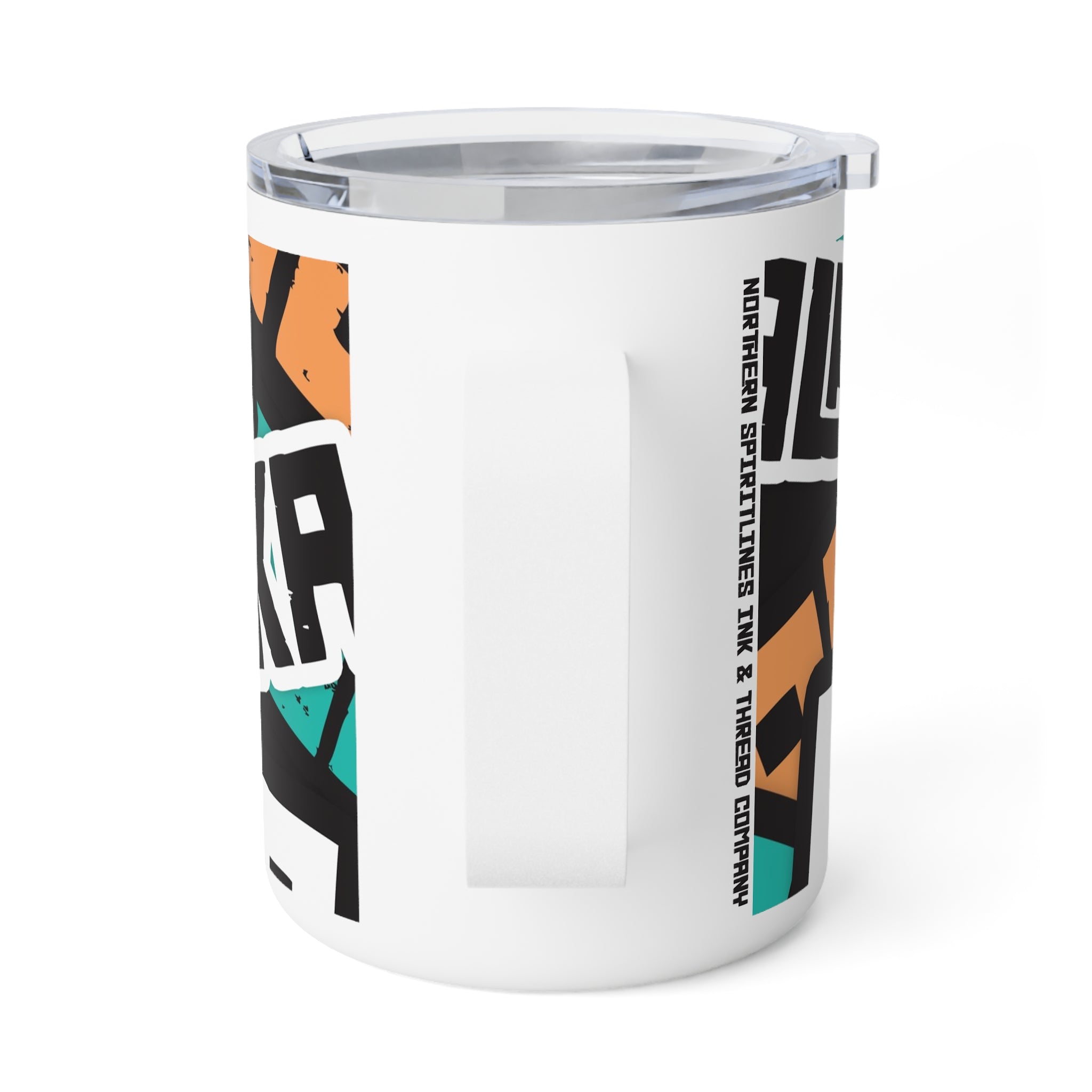 Insulated Coffee Mug, 10oz - Alaska Sticker Bomb - AK State Line™ Collection