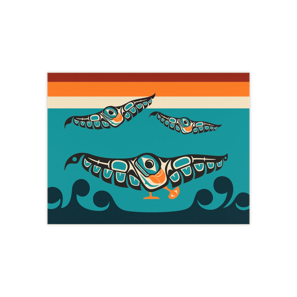 Ceramic Tile - Classic Tribal Puffins - Northern Spiritlines™