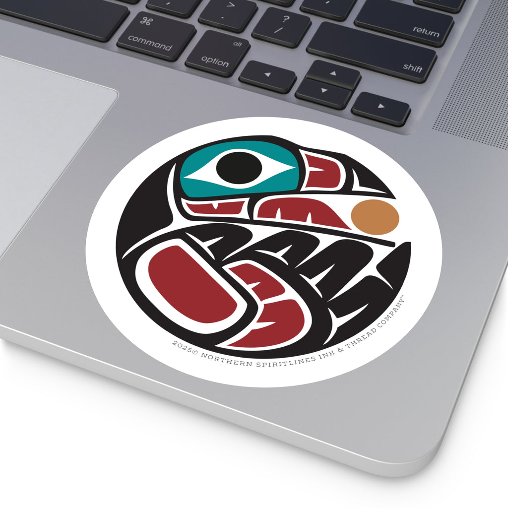 Vinyl Sticker Indoor/Outdoor - Round Tribal Raven - Northern Spiritlines™
