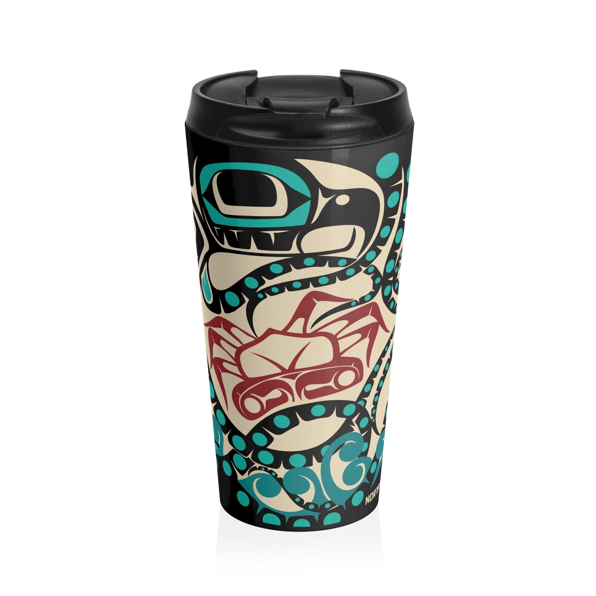 15 oz. Coffee Travel Tumbler | Tribal Octopus | Signature Collection
