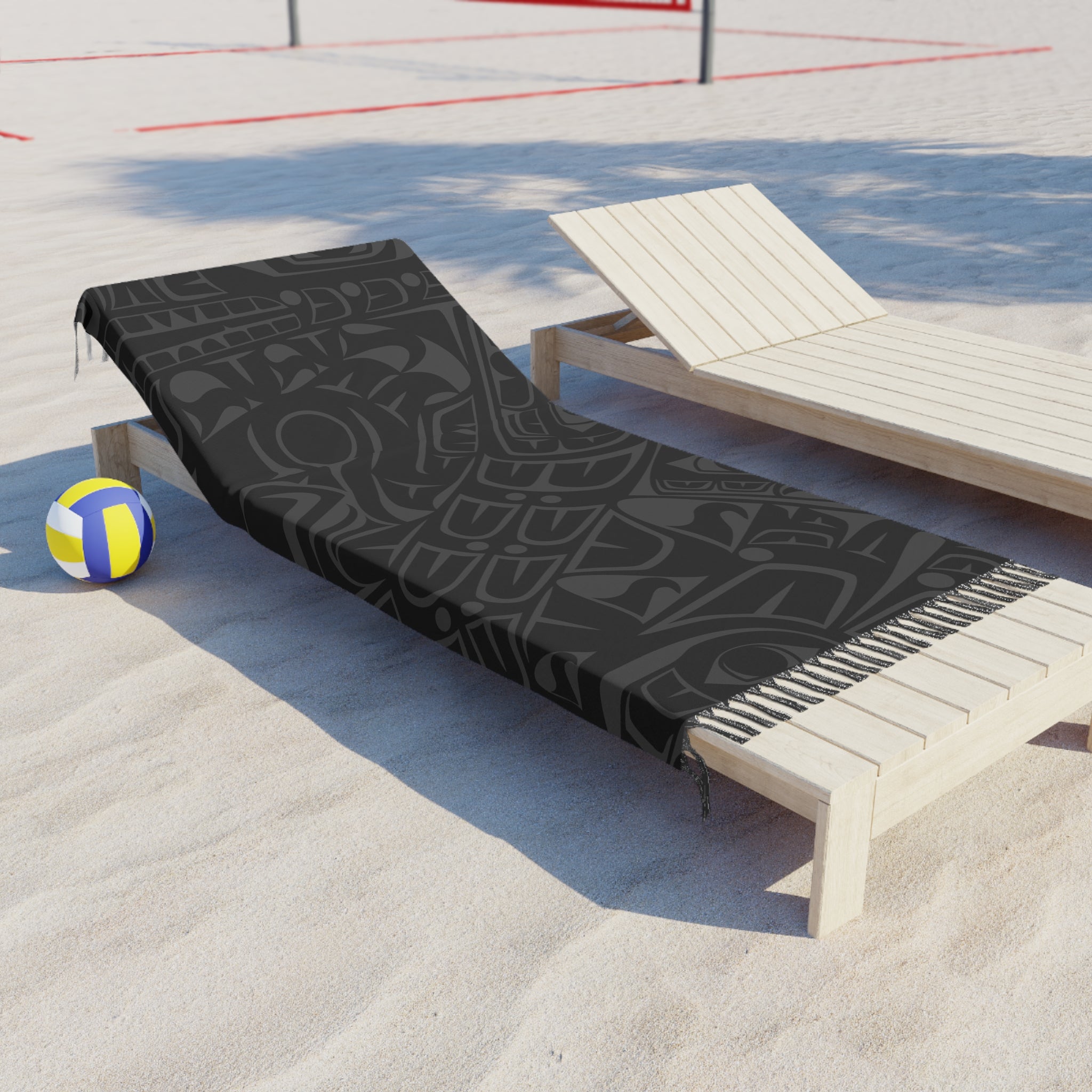 Boho Fringe Beach Cloth - Classic Smoky Tribal Print - Northern Spiritlines™