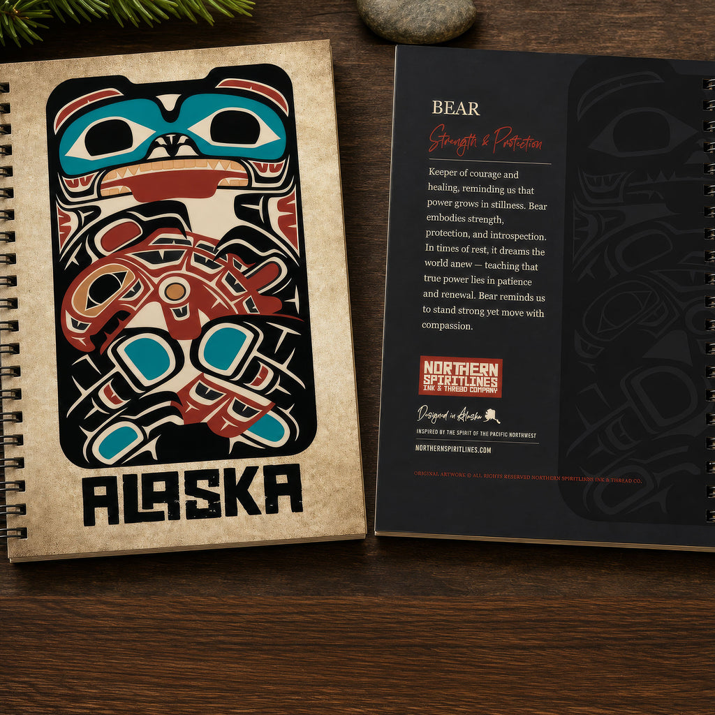 Spiral Bound Journal | Alaska Bear & Salmon | Spirit Storytellers Series