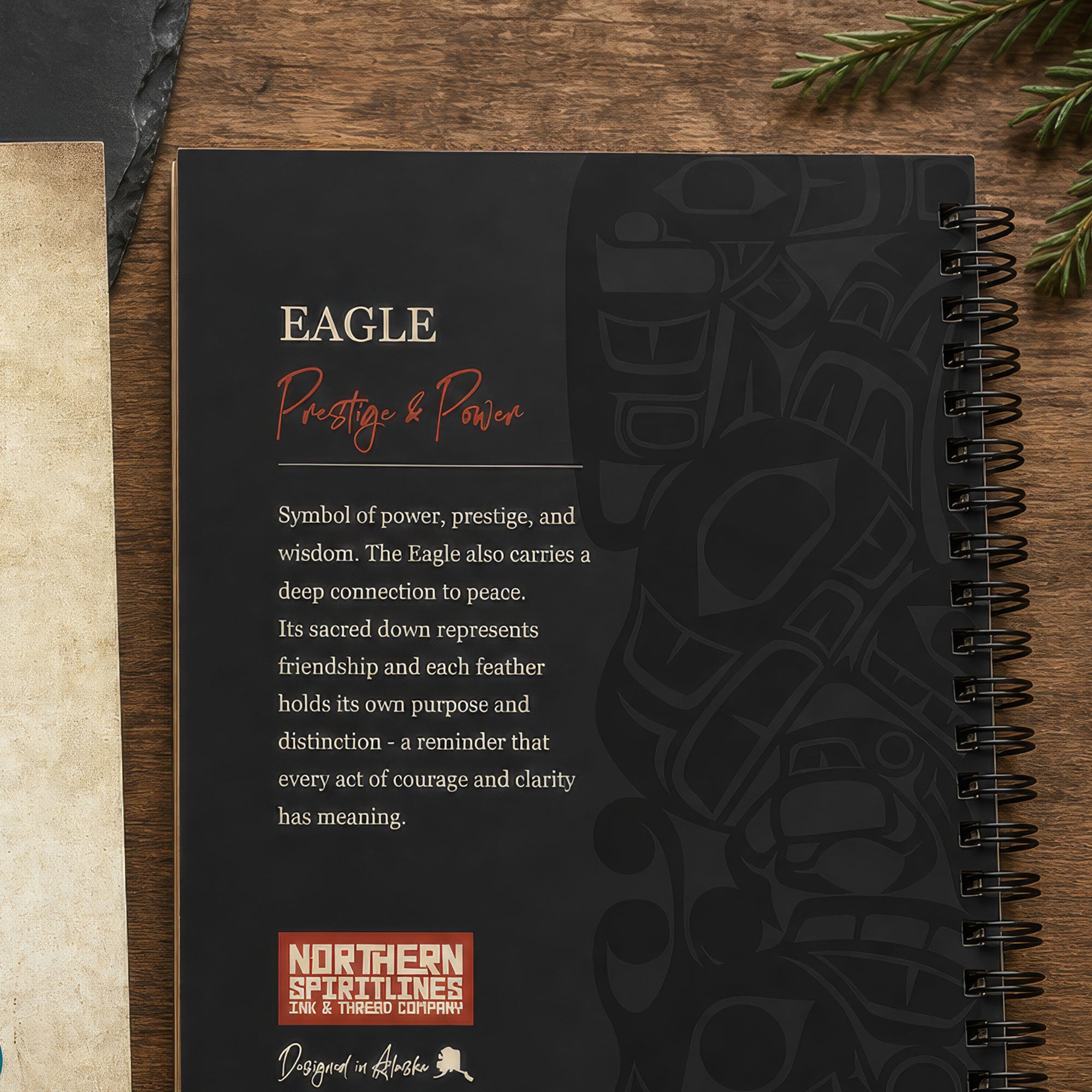 Spiral Bound Journal | Alaska Eagle & Salmon | Spirit Storytellers Series